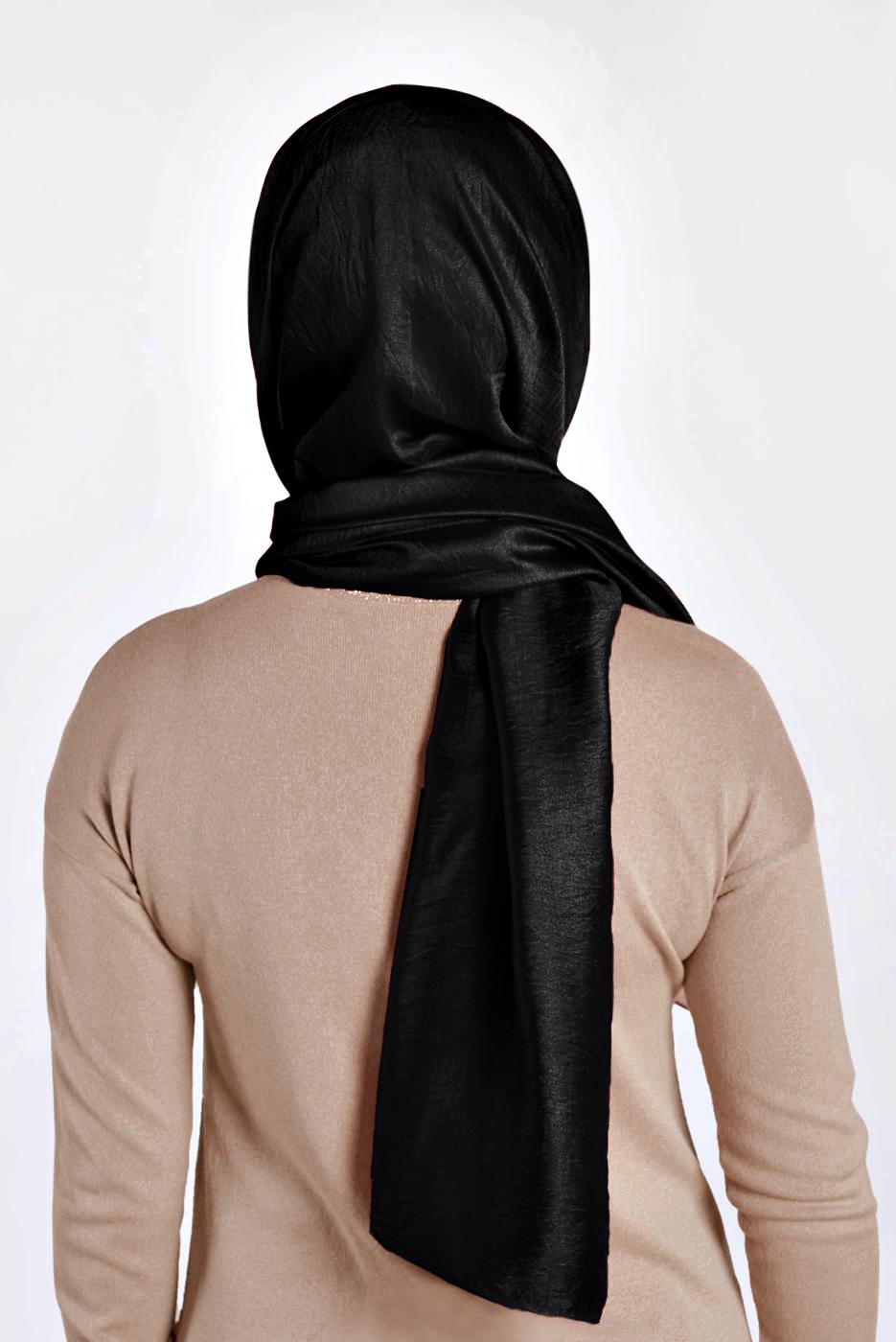 Tesettür giyim SİYAH ALVİNA MİLANO ŞAL 9984 