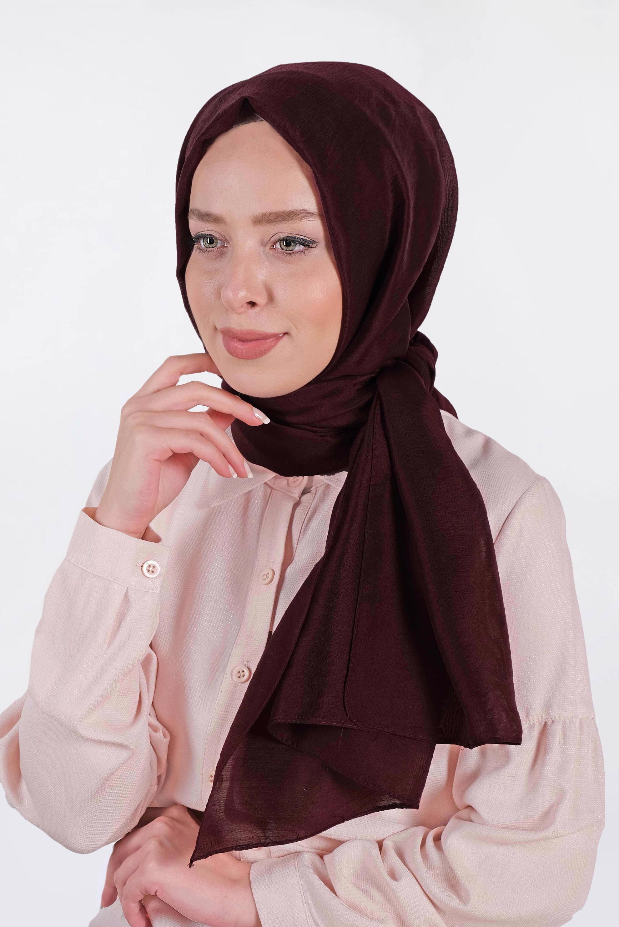 Tesettür giyim BORDO ALVİNA MİLANO ŞAL 9984 