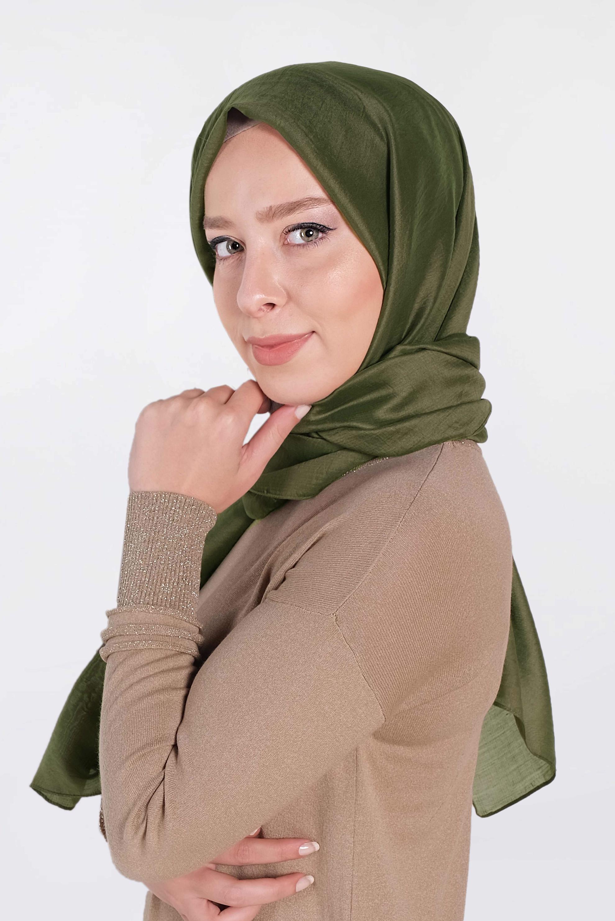 Tesettür giyim HAKİ ALVİNA MİLANO ŞAL 9984 