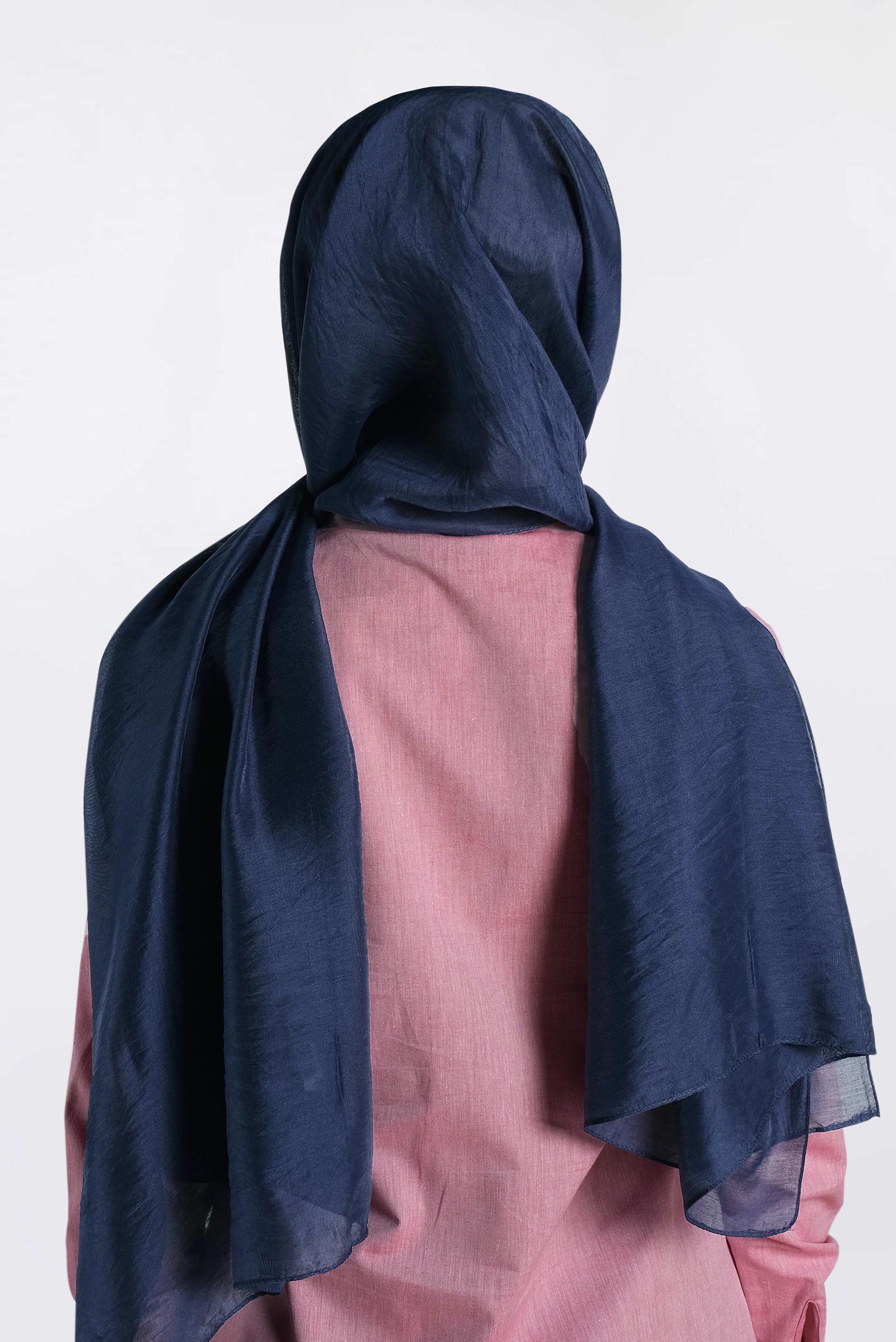 Tesettür giyim LACİVERT ALVİNA MİLANO ŞAL 9984 