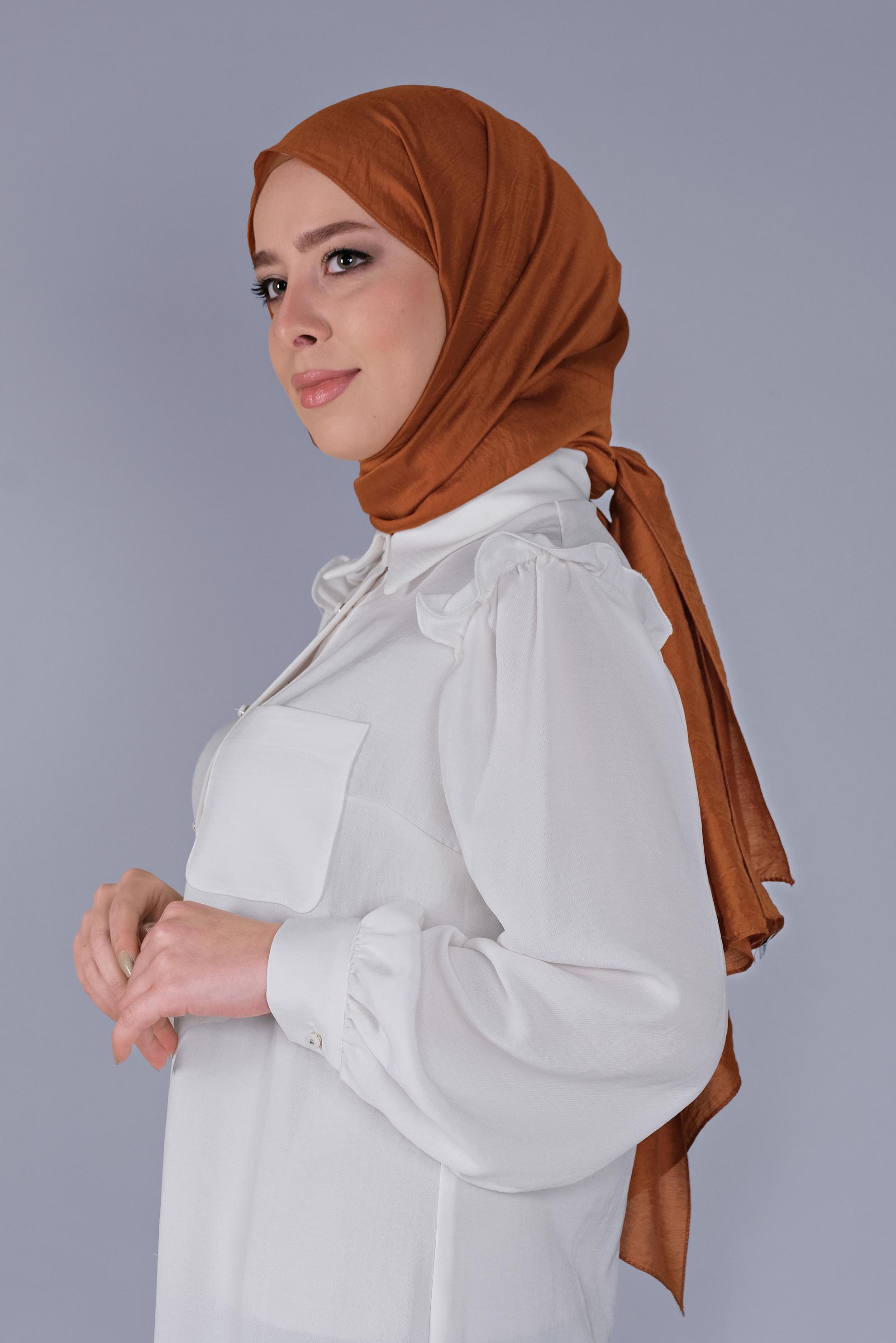 Tesettür giyim TABA ALVİNA MİLANO ŞAL 9984 