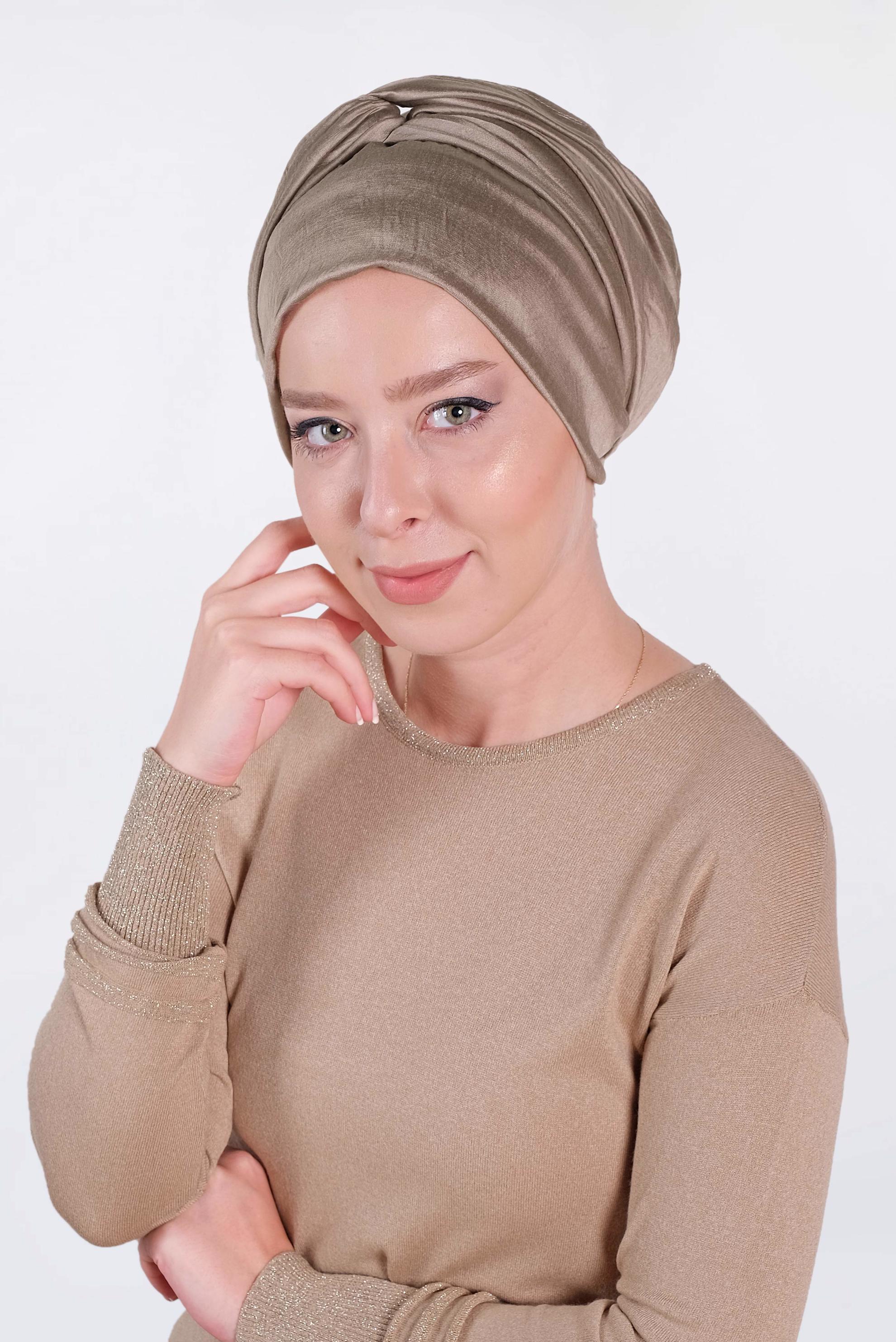 Tesettür giyim VİZON ALVİNA MİLANO ŞAL 9984 