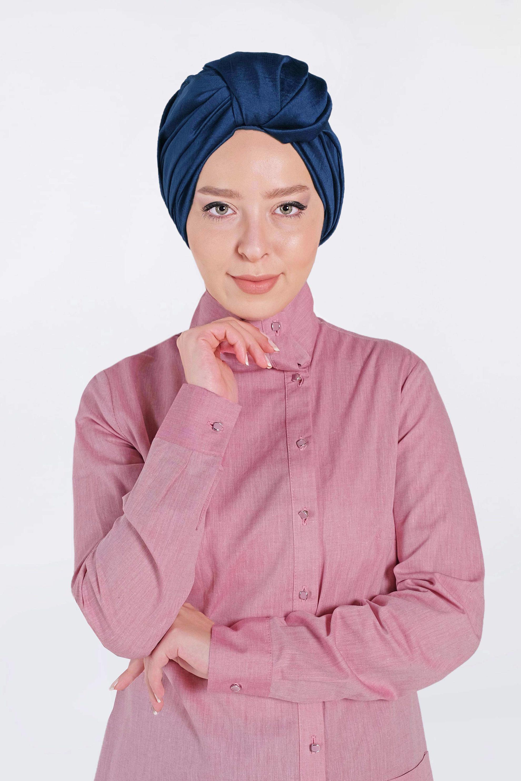 Tesettür giyim LACİVERT ALVİNA MİLANO ŞAL 9984 