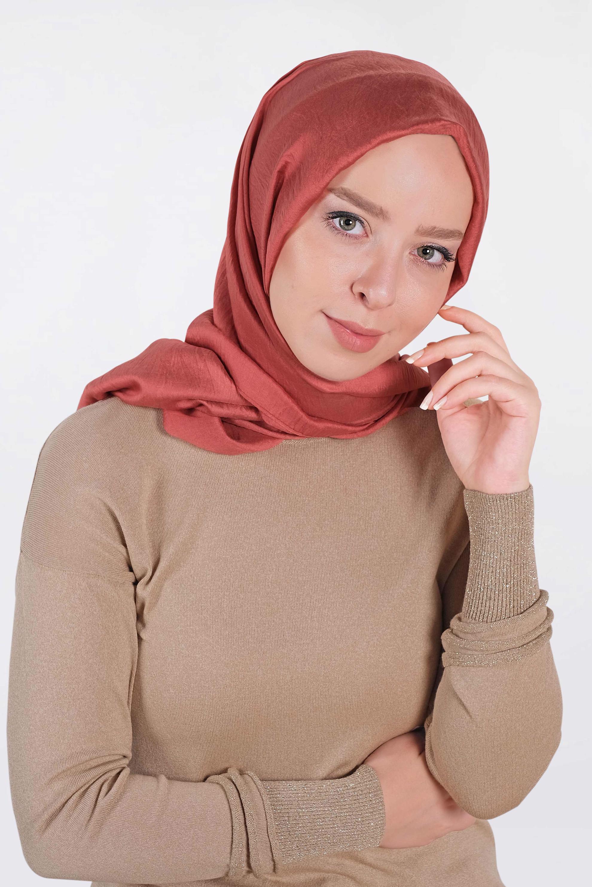 Tesettür giyim PEMBE ALVİNA MİLANO ŞAL 9984 