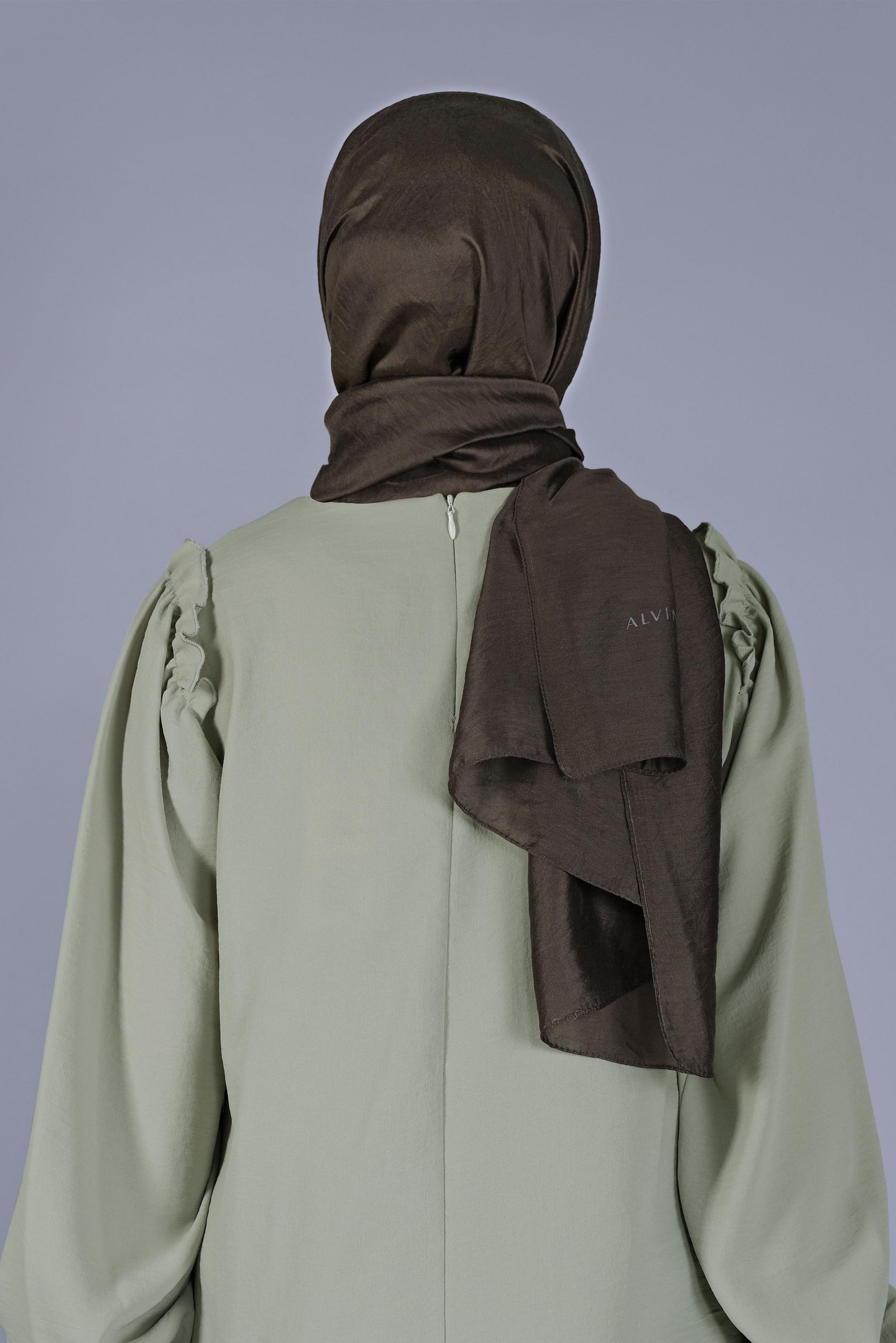 Tesettür giyim HAKİ ALVİNA MİLANO ŞAL 9984 