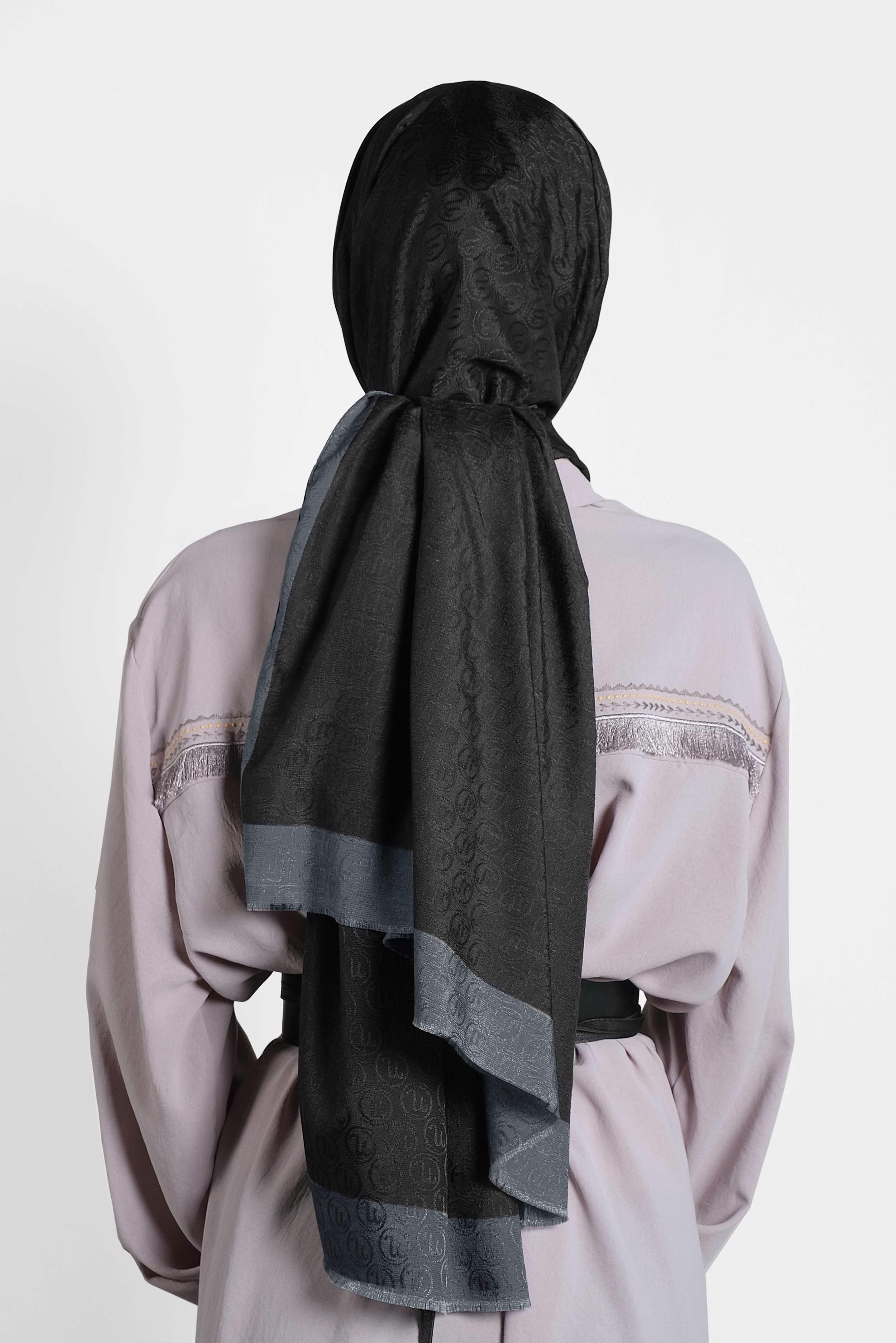 Vêtements hijab NOIR CHÂLE ALVINA 9997