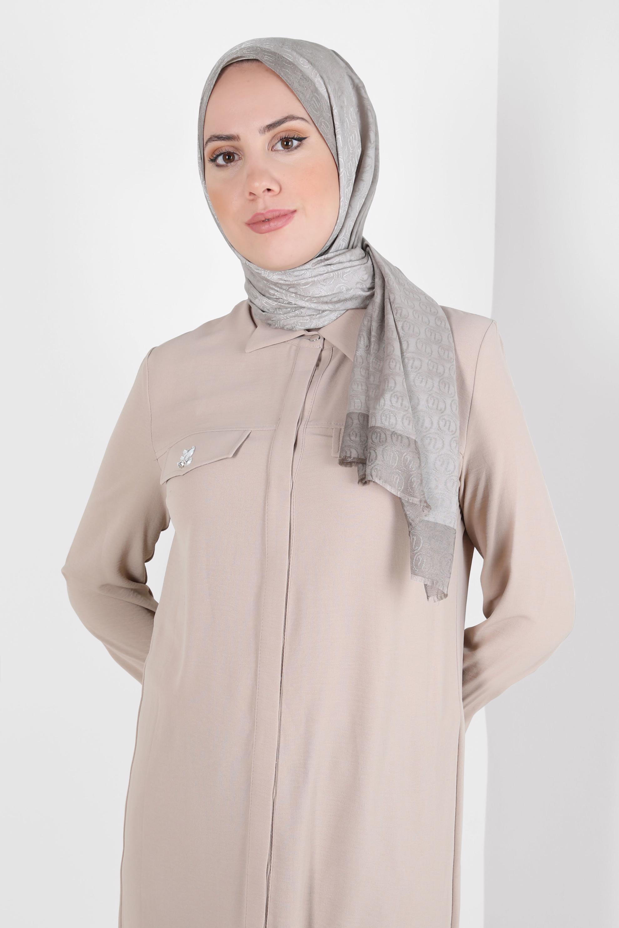 Tesettür giyim KUM ALVİNA MONOGRAM ŞAL 9997