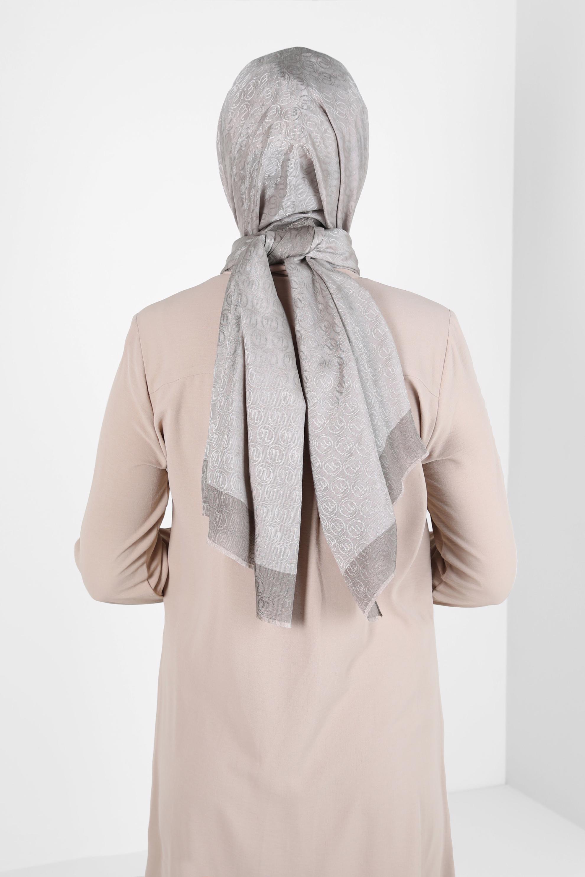 Tesettür giyim KUM ALVİNA MONOGRAM ŞAL 9997