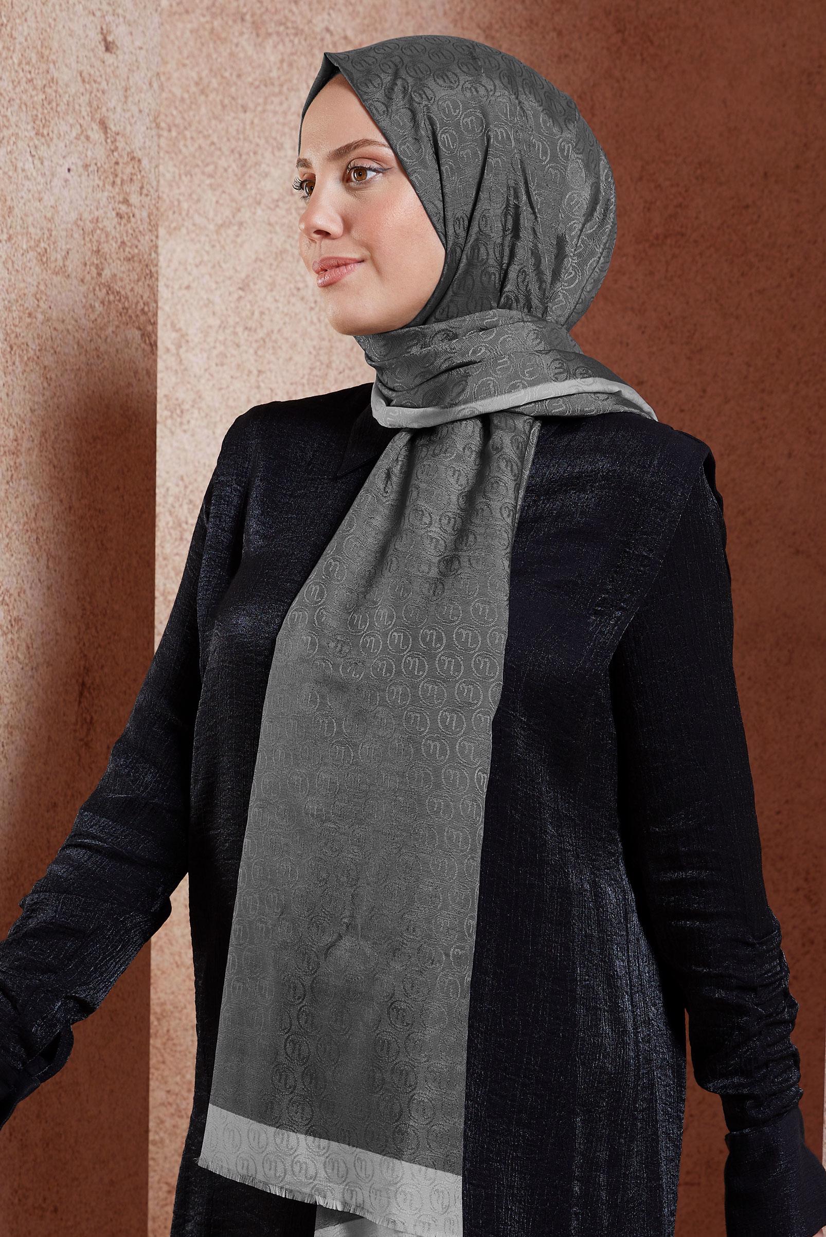 Hijab clothing GREY ALVINA SHAWL 9997