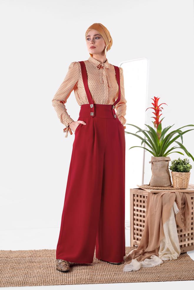 Tesettür giyim  YÜKSEL BEL SALOPET 4082  - ALVİNA