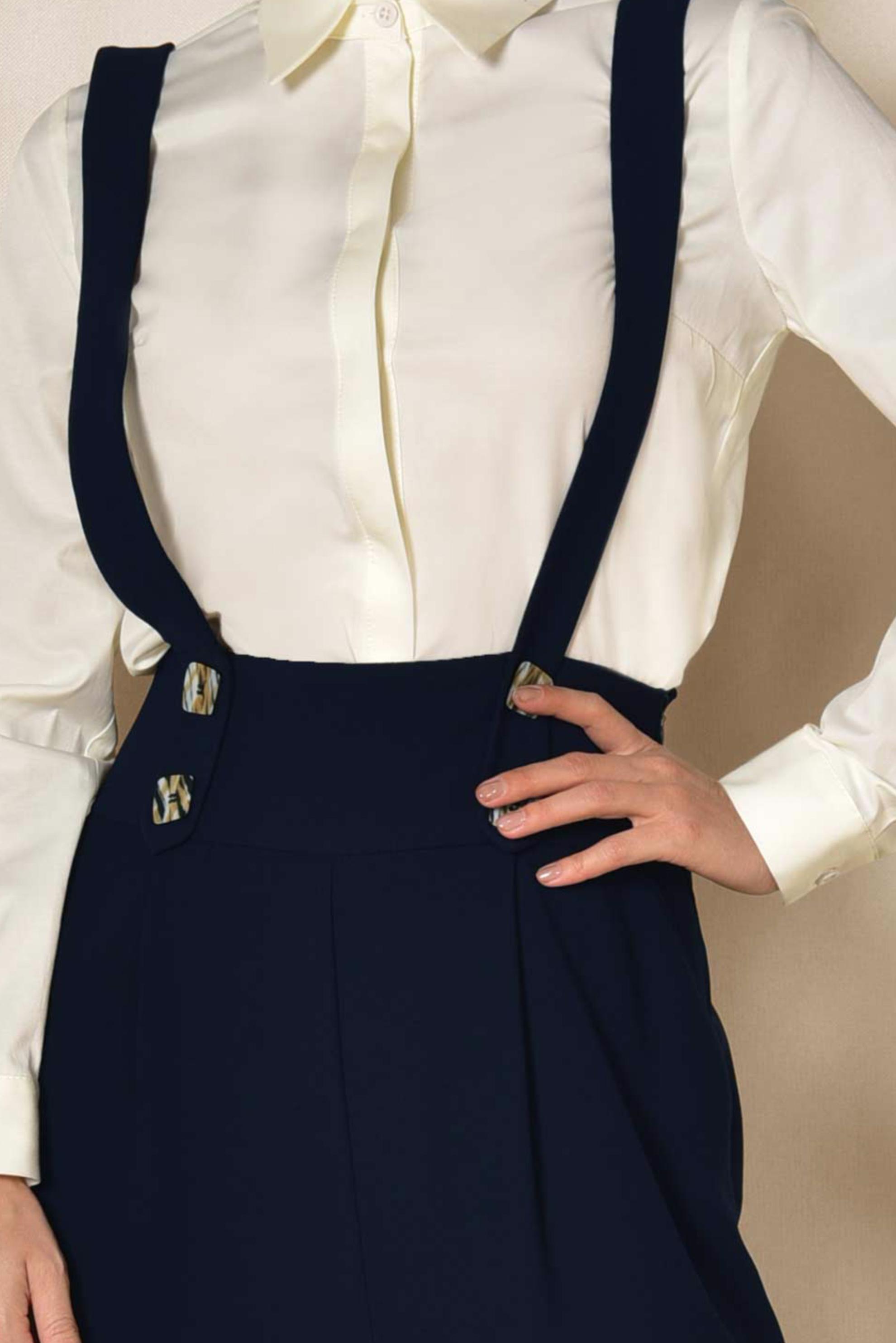 Tesettür giyim LACİVERT YÜKSEL BEL SALOPET 4082 