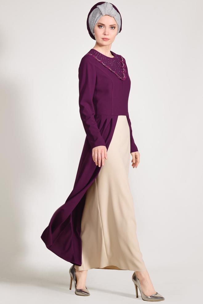 Hijab clothing DAMSON Stone Detailed Binary Suit 3419   - ALVİNA