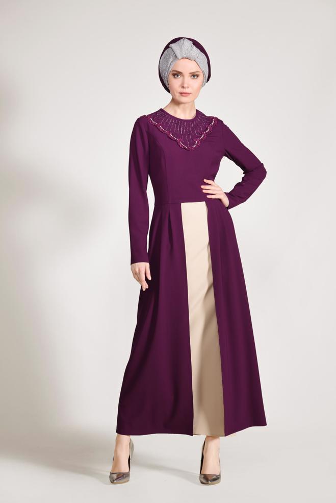 Hijab clothing DAMSON Stone Detailed Binary Suit 3419   - ALVİNA