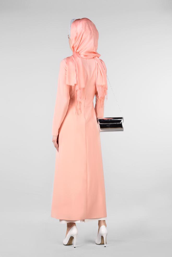 Hijab clothing PINK Stone Detailed Binary Suit 3419   - ALVİNA