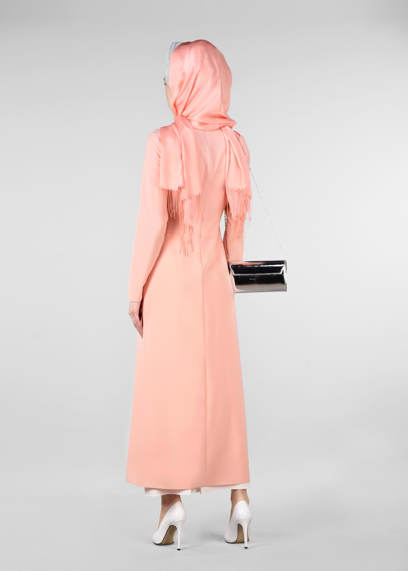 Hijab clothing PINK Stone Detailed Binary Suit 3419  