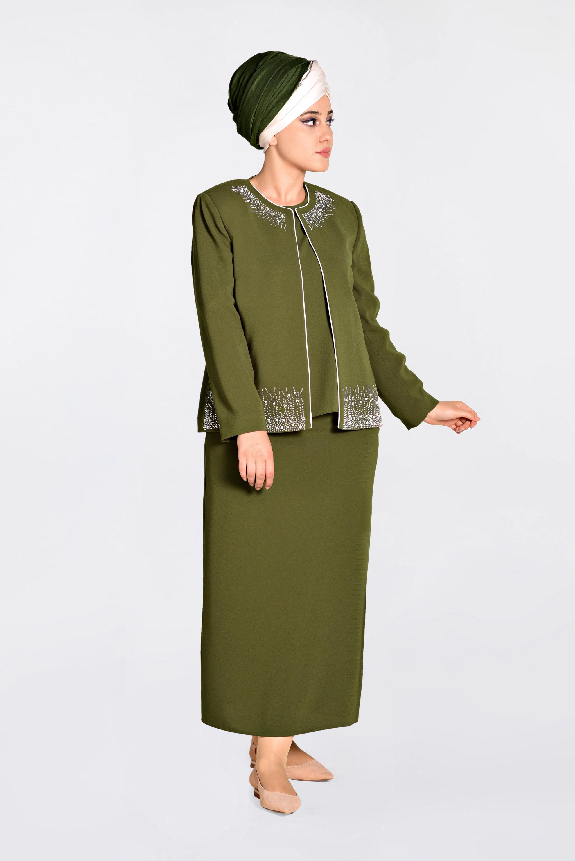 Vêtements hijab KAKI Costume 3466 