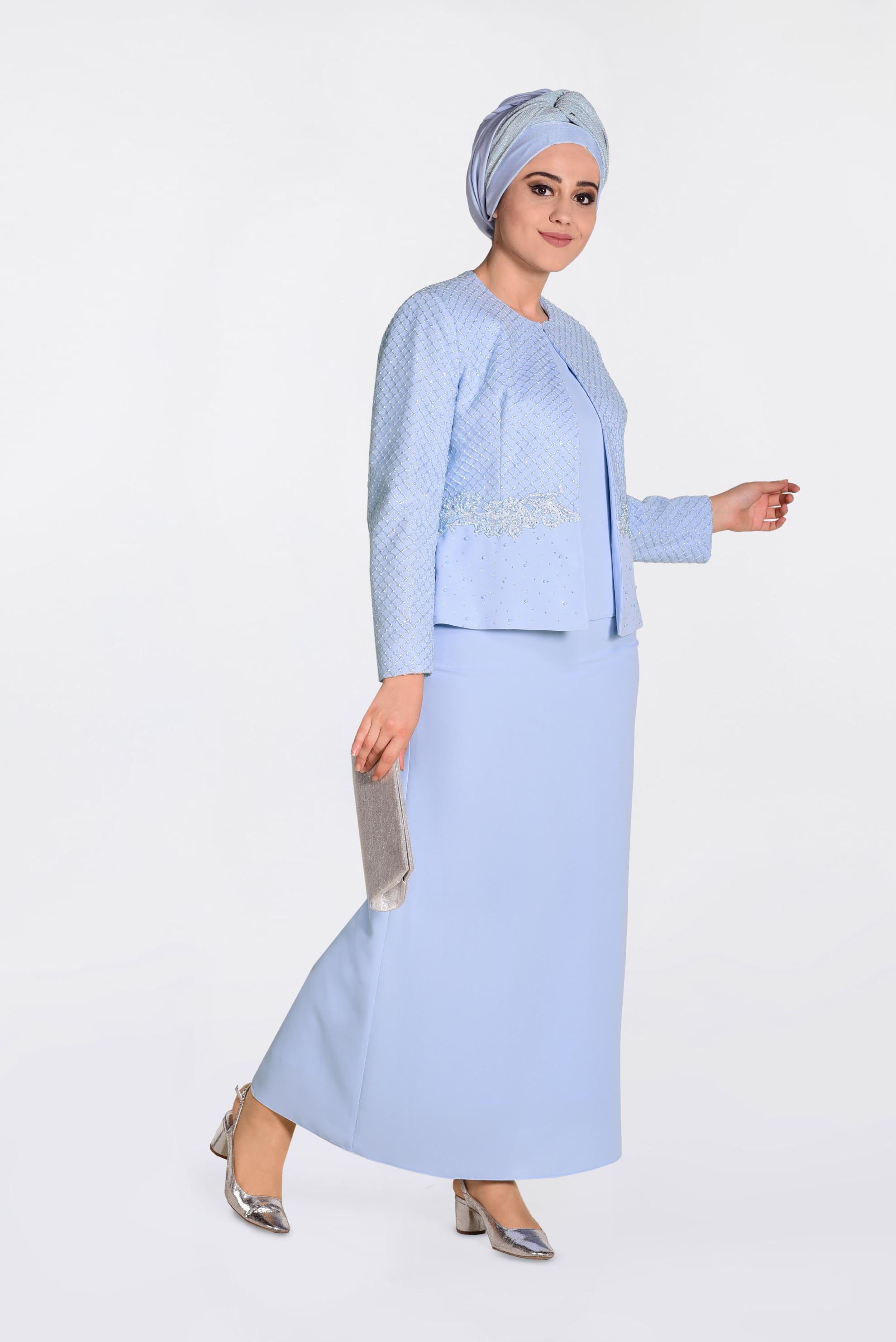 Vêtements hijab BLEU Costume 3470 