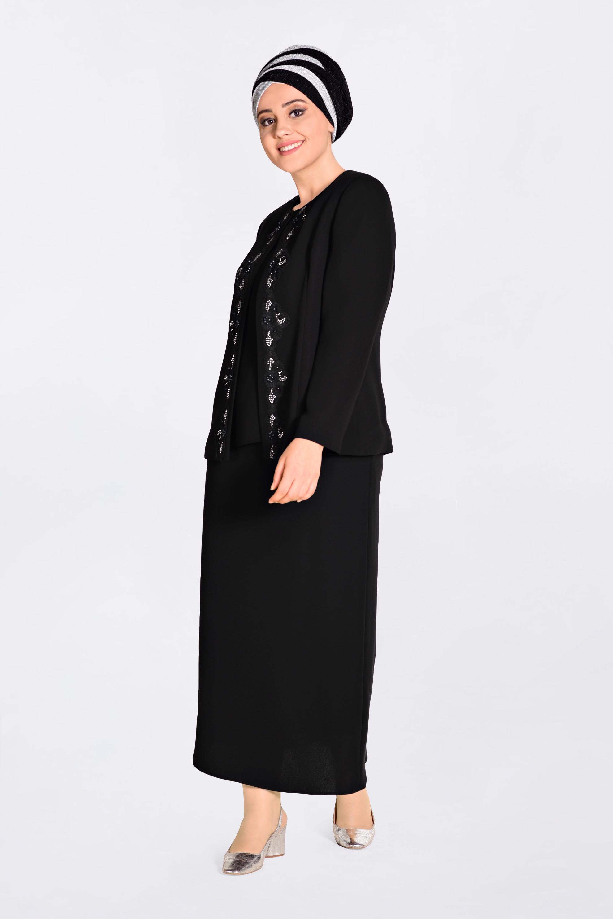 Vêtements hijab NOIR Costume 3480 