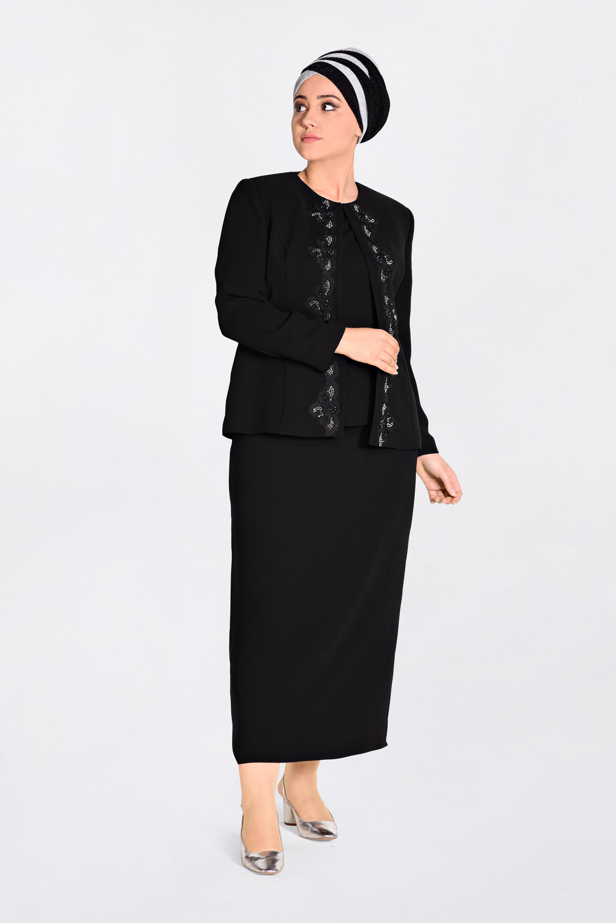 Vêtements hijab NOIR Costume 3480 