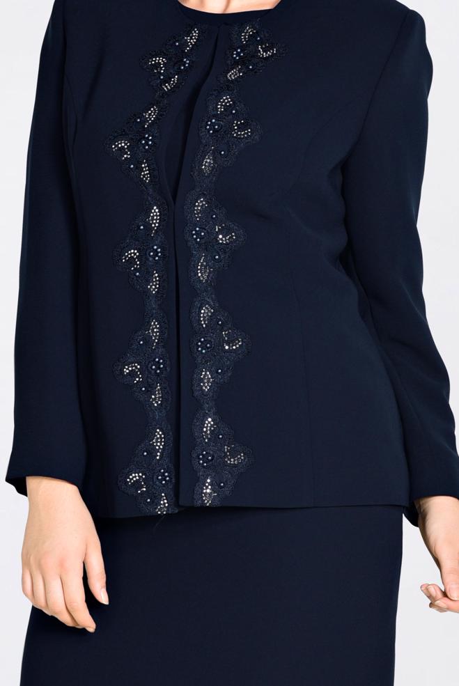 Vêtements hijab BLEU MARINE Costume 3480  - ALVİNA