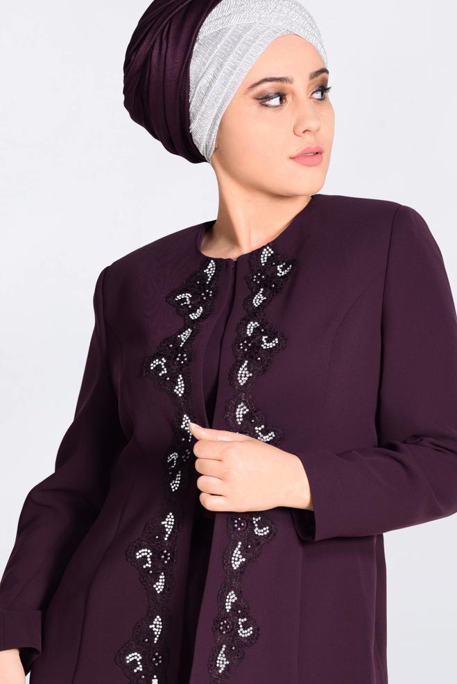 Vêtements hijab PRUNE Costume 3480  - ALVİNA