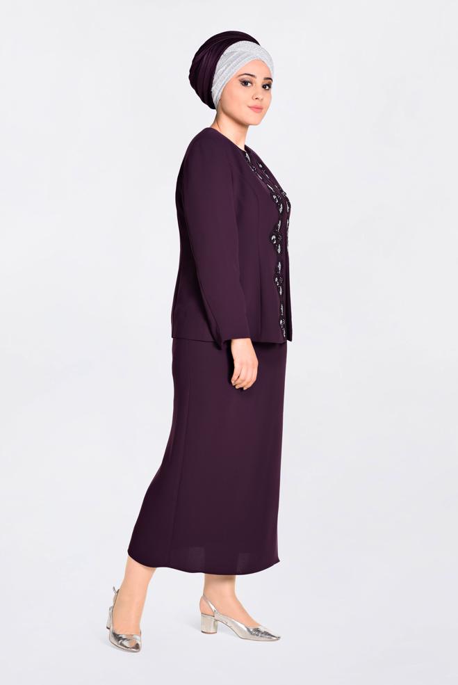 Vêtements hijab PRUNE Costume 3480  - ALVİNA