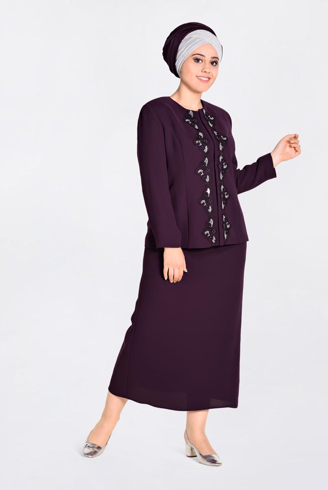 Vêtements hijab PRUNE Costume 3480  - ALVİNA