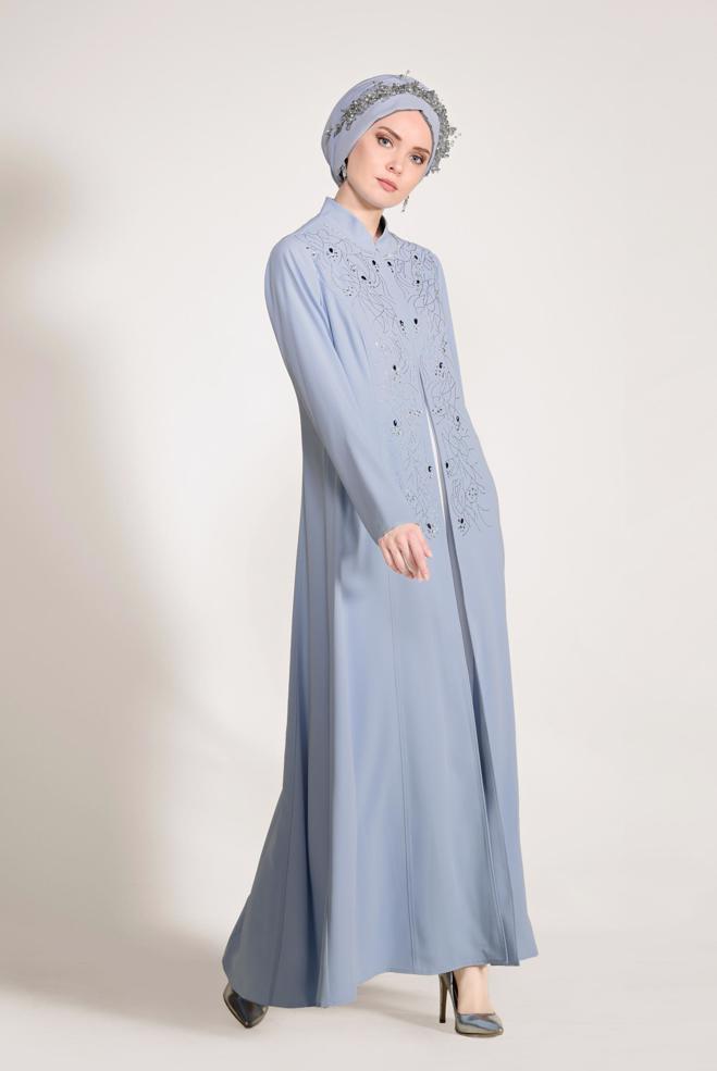 Vêtements hijab BLEU Costume 3423  - ALVİNA