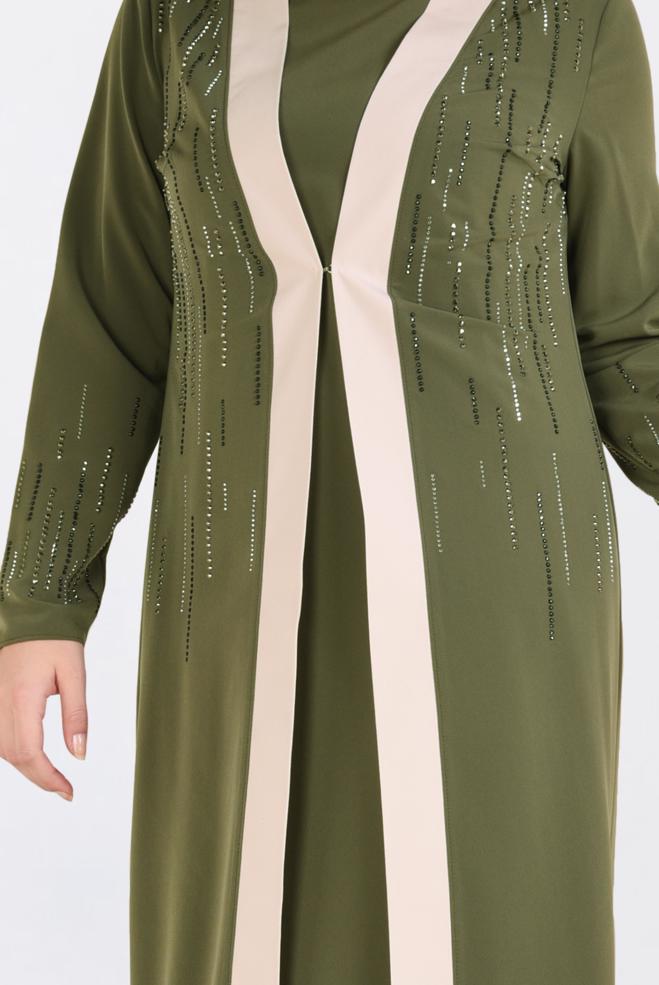 Vêtements hijab KAKI Costume 3439 - ALVİNA