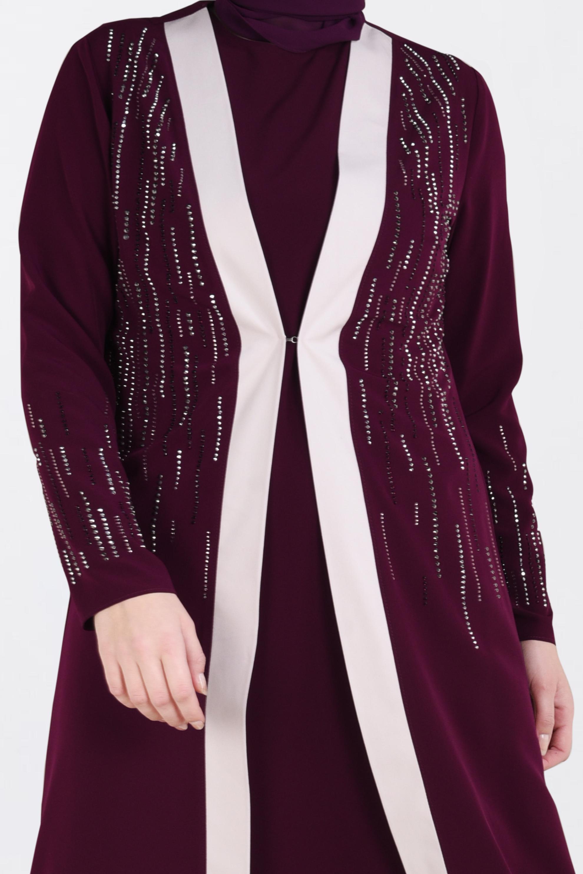 Vêtements hijab ROUGE BORDEAUX Costume 3439