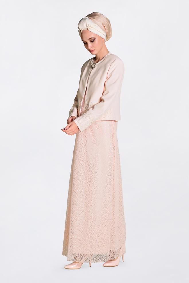 Hijab clothing POWDER 3476 MELLİ 473 2′Lİ ELBİSELİ TAKIM 40/48 TEK42 - ALVİNA