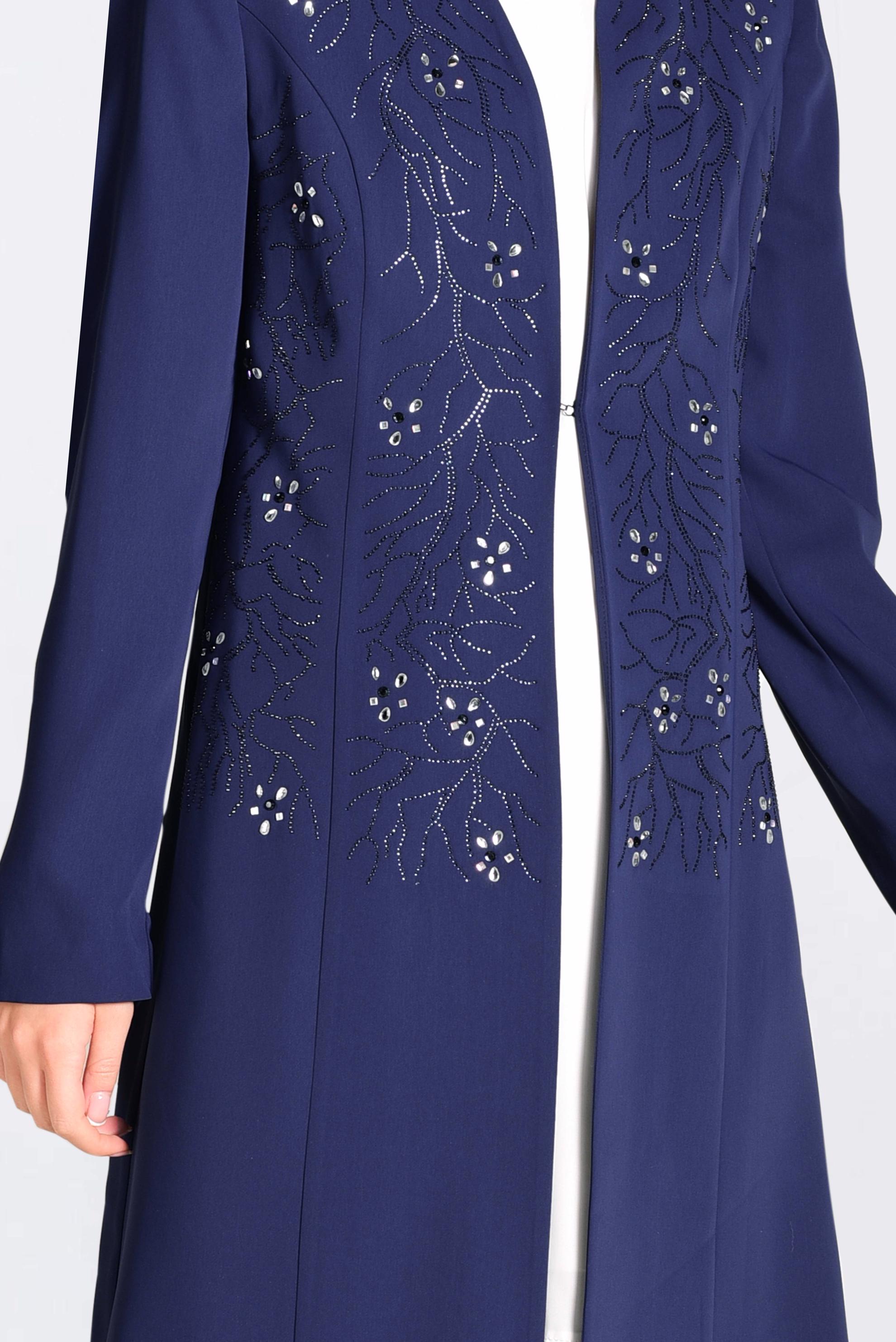 Tesettür giyim LACİVERT TAŞLI 3&prime;LÜ PANTOLONLU TAKIM 3440