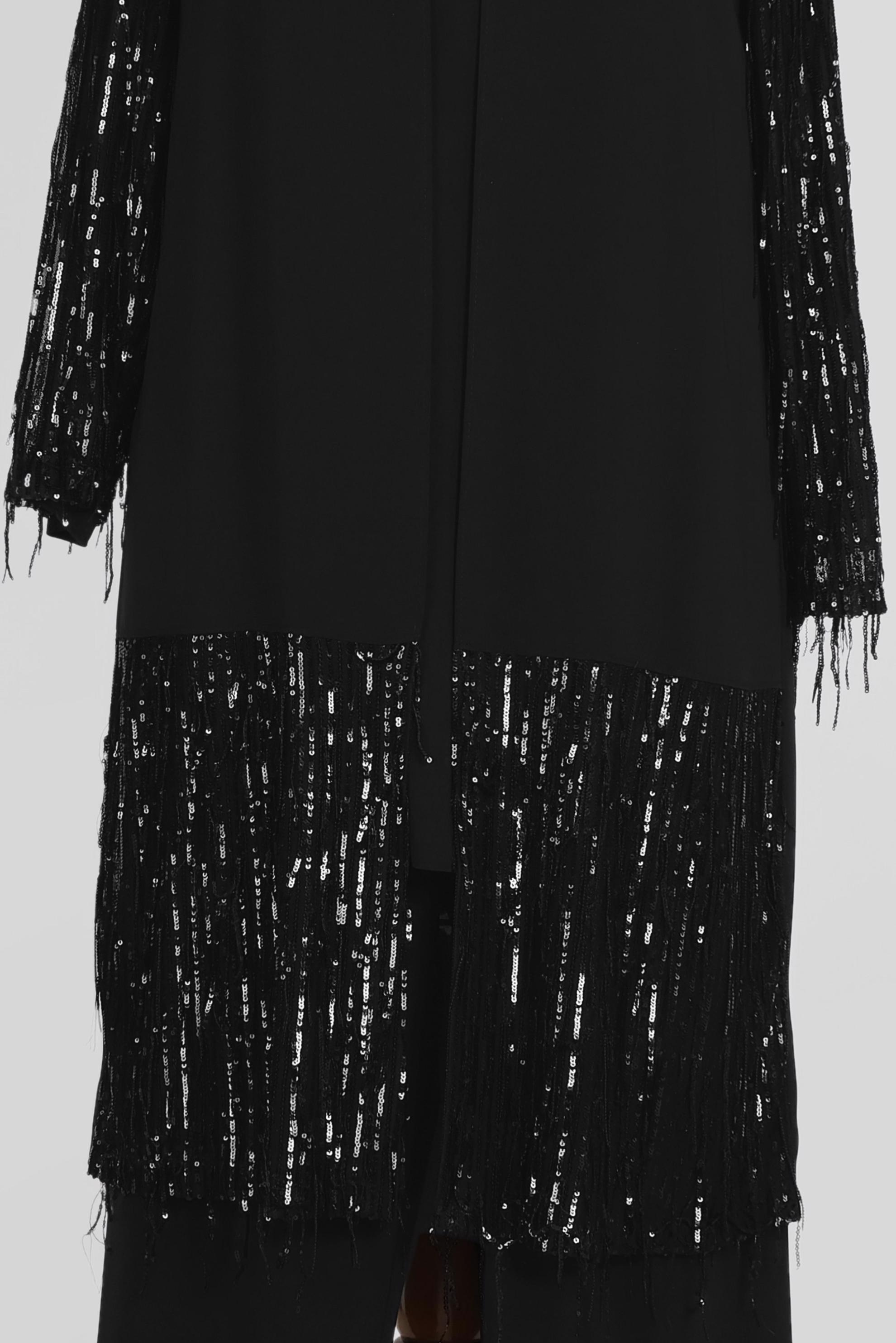 Tesettür giyim SİYAH CEKETİNDE PUL PAYET DETAYLI ÜÇLÜ PANT.TAKIM 3571