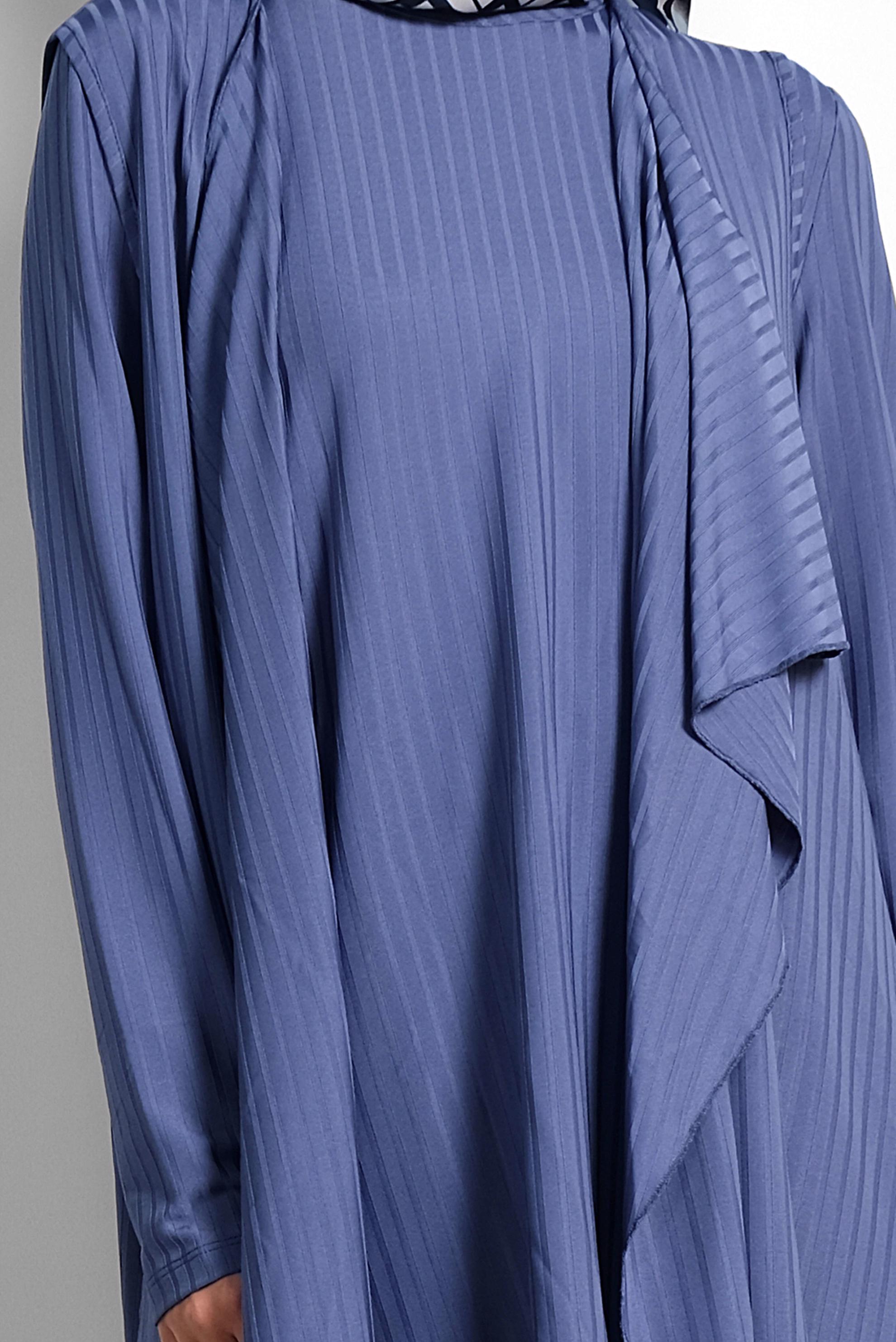 Hijab clothing NAVY BLUE FLOWING SUIT 4047 