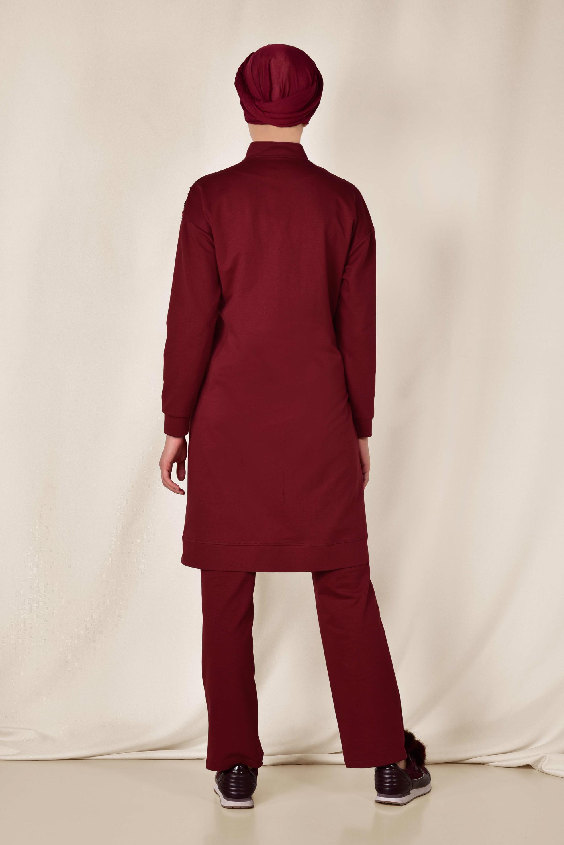 Vêtements hijab ROUGE BORDEAUX Costume 4071 