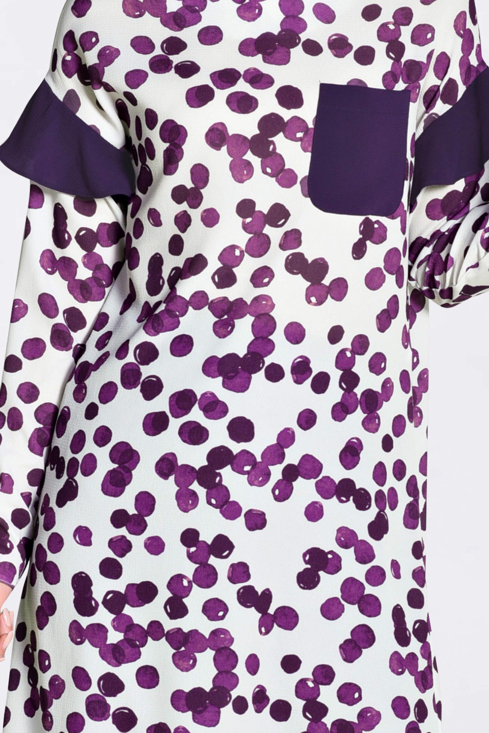 Tesettür giyim MOR DESENLİ 2&prime;Lİ PANTOLONLU TAKIM 4373