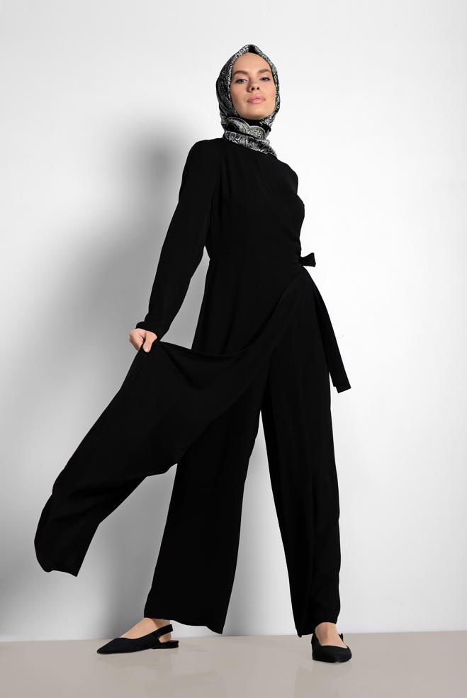 Vêtements hijab NOIR Combinasion 4172  - ALVİNA