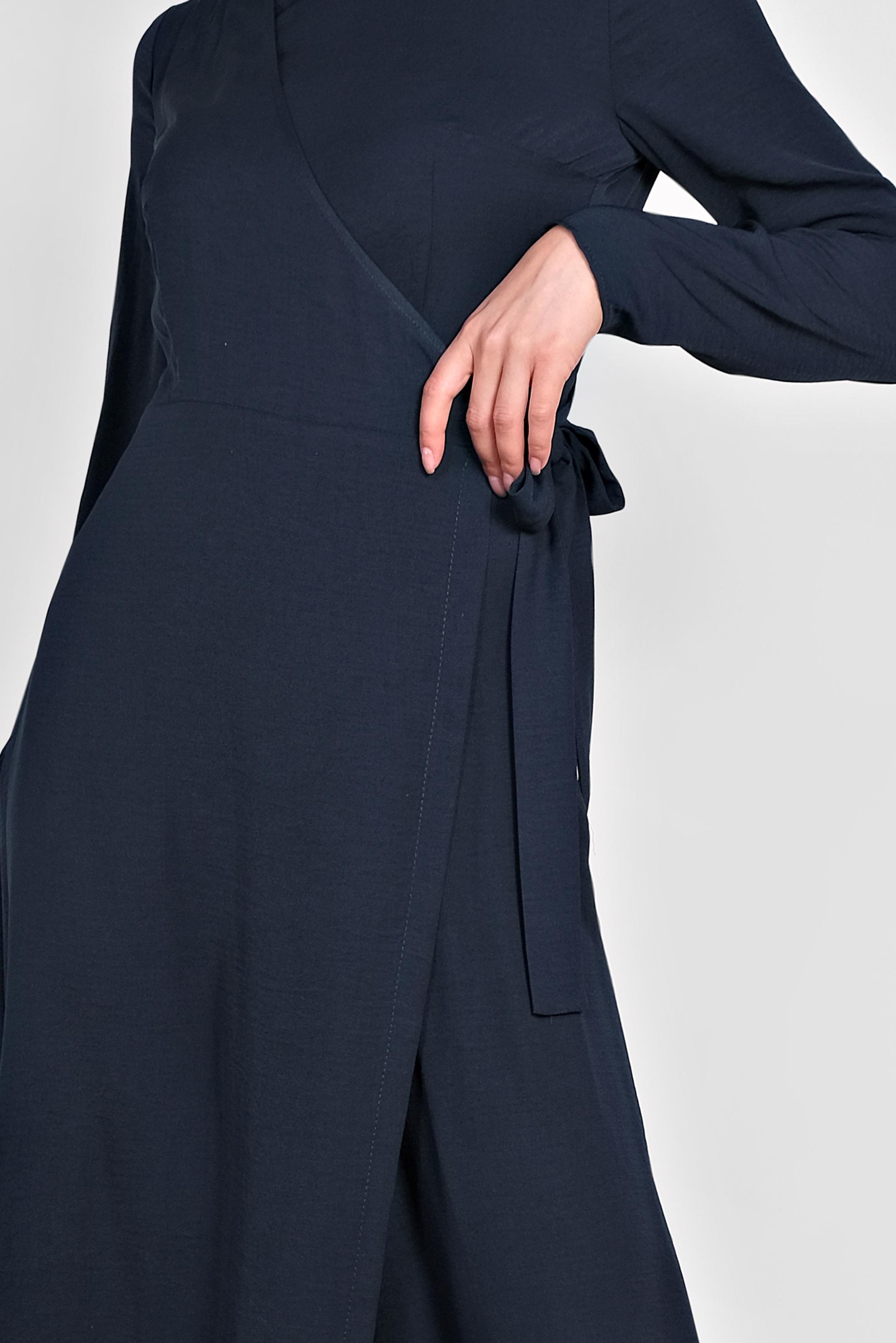 Tesettür giyim LACİVERT YANDAN BAĞLAMALI TULUM 4172