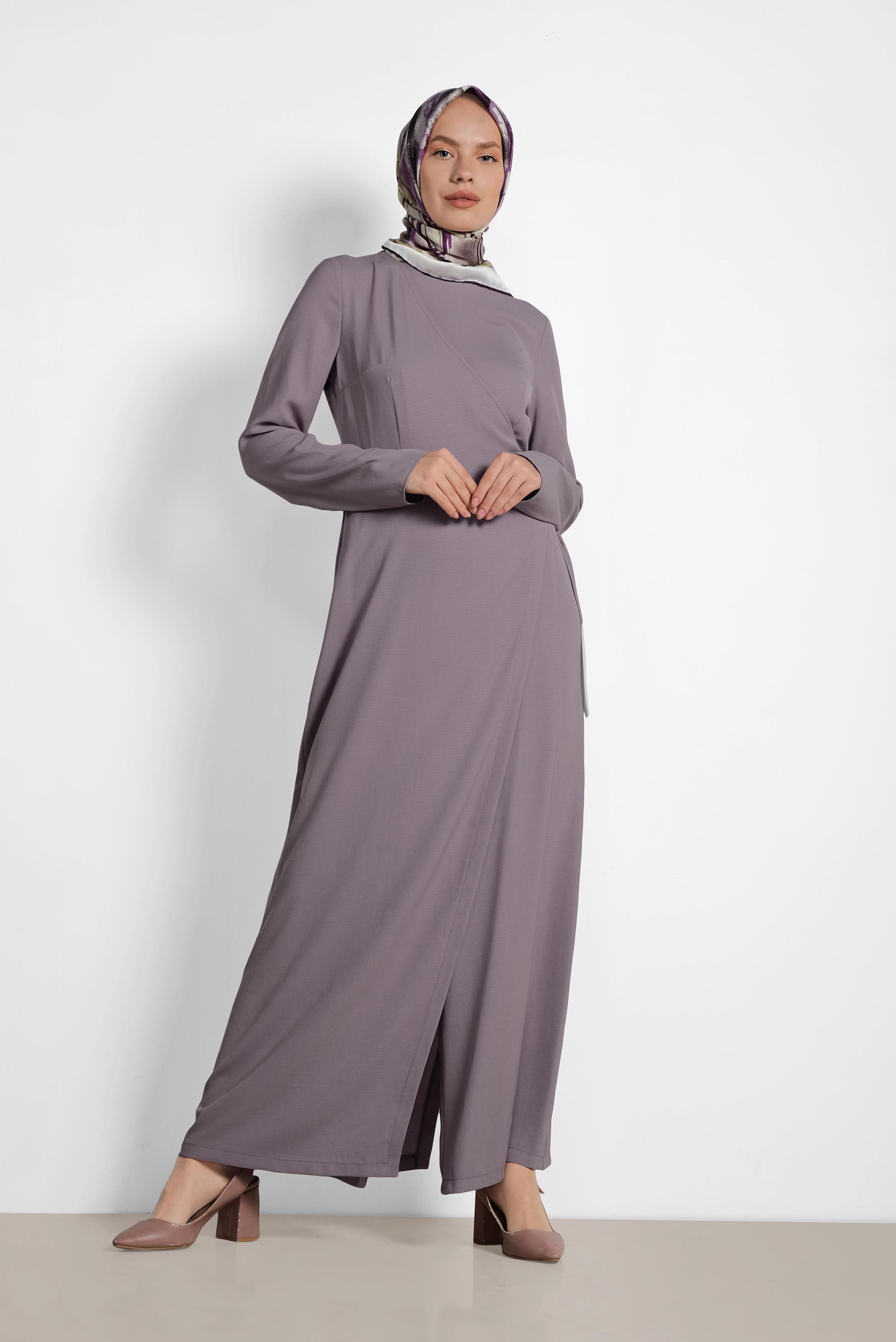 Tesettür giyim MÜRDÜM YANDAN BAĞLAMALI TULUM 4172