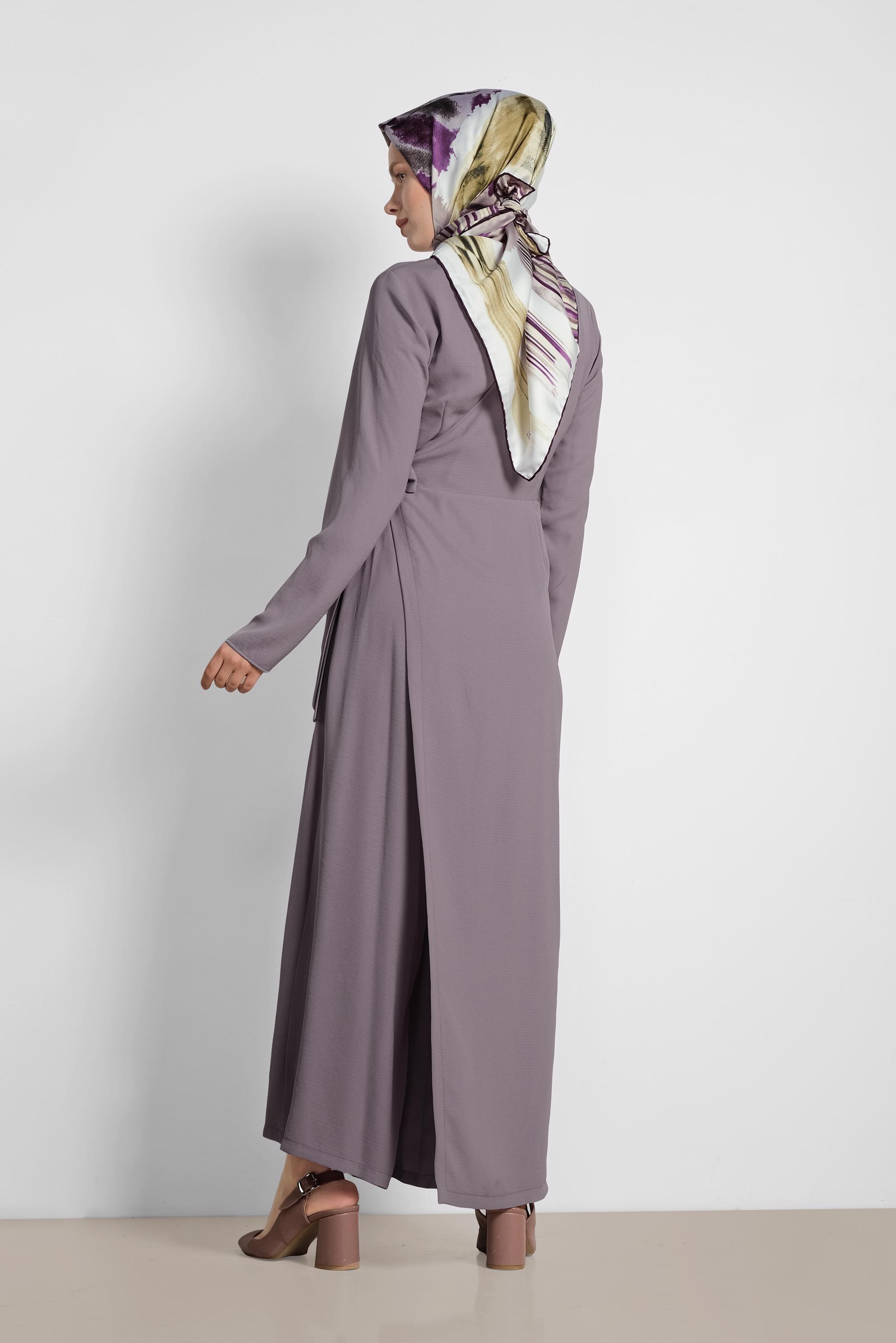 Tesettür giyim MÜRDÜM YANDAN BAĞLAMALI TULUM 4172