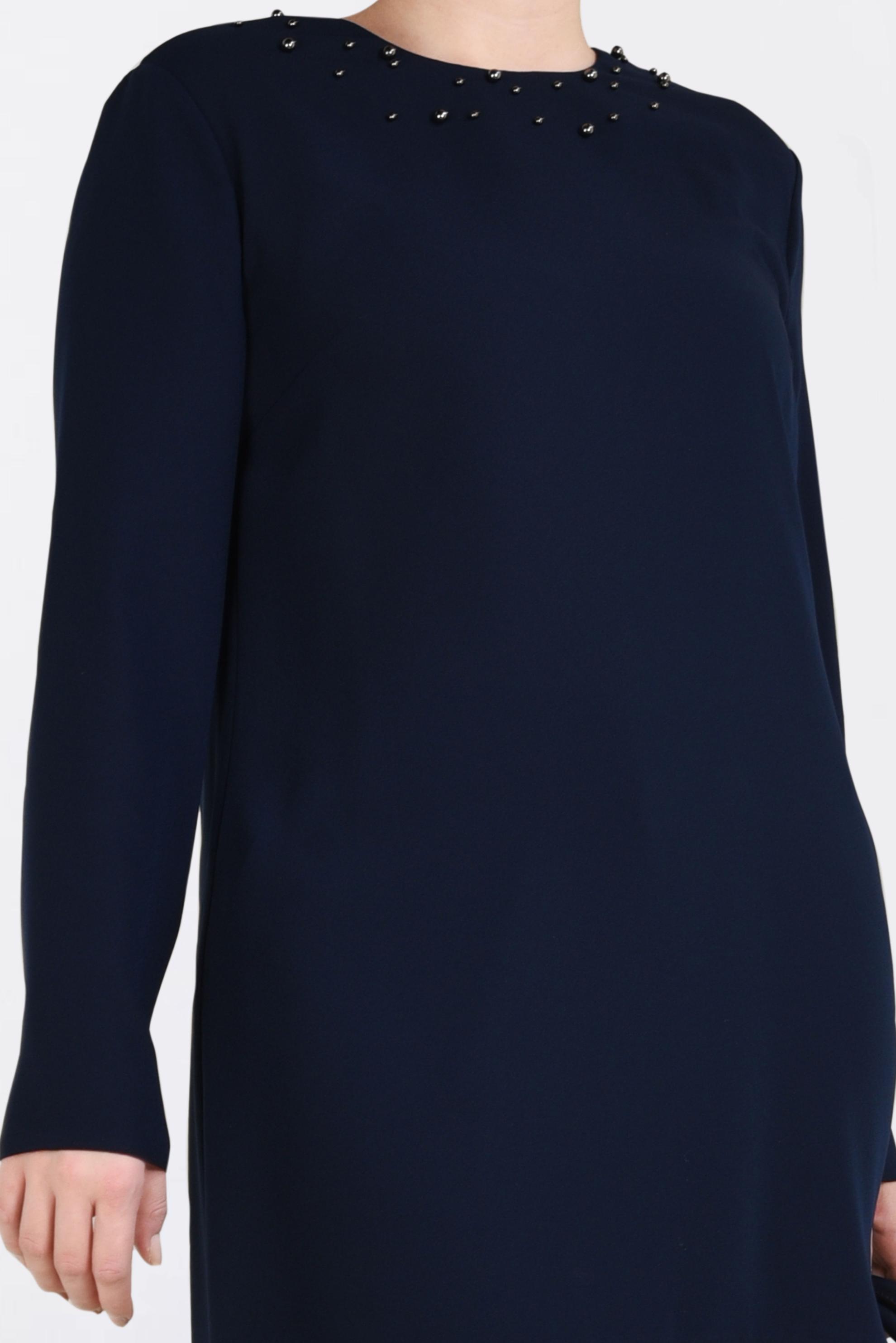 Tesettür giyim LACİVERT İNCİ DETAYLI TUNİK 2822 