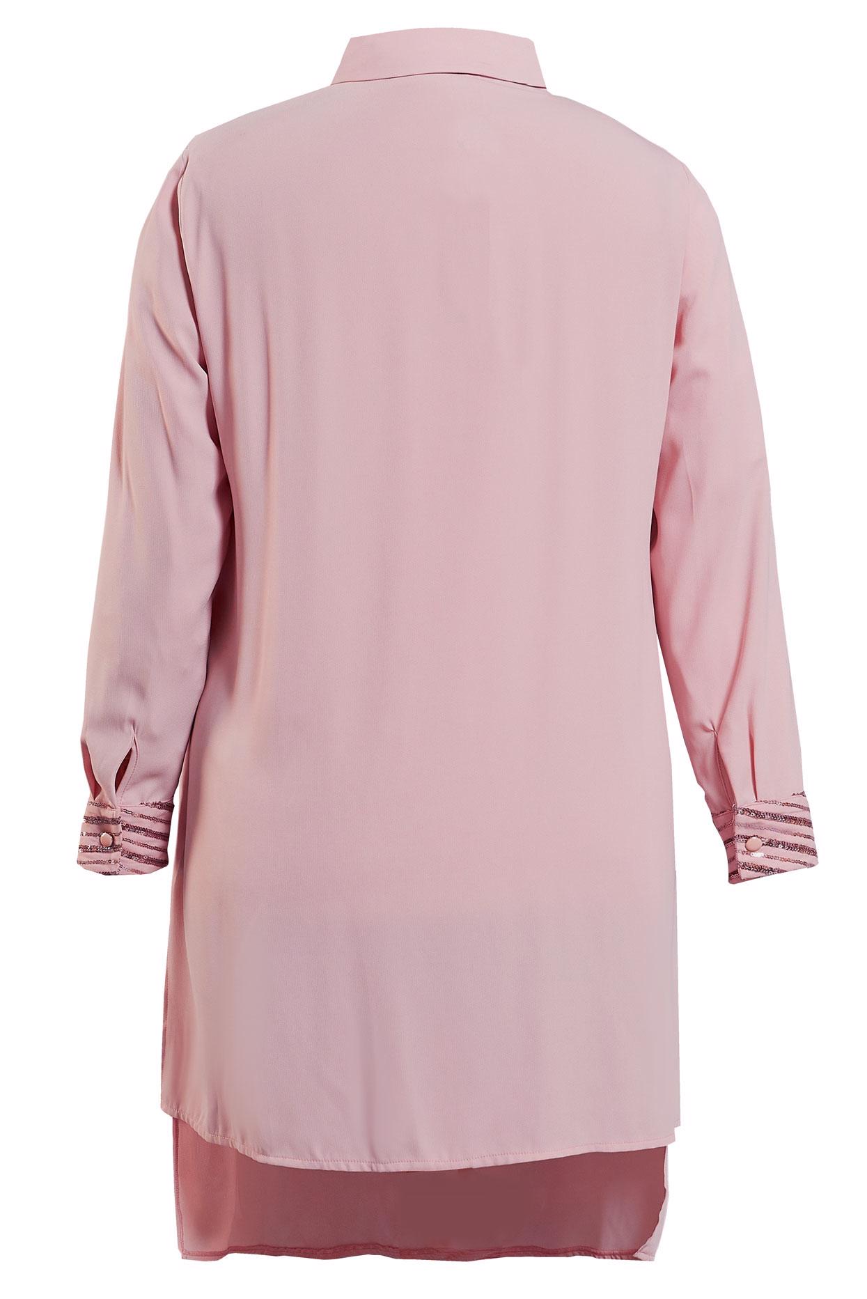 Tesettür giyim PUDRA PUL PAYET İŞLEMELİ TUNİK 2825 