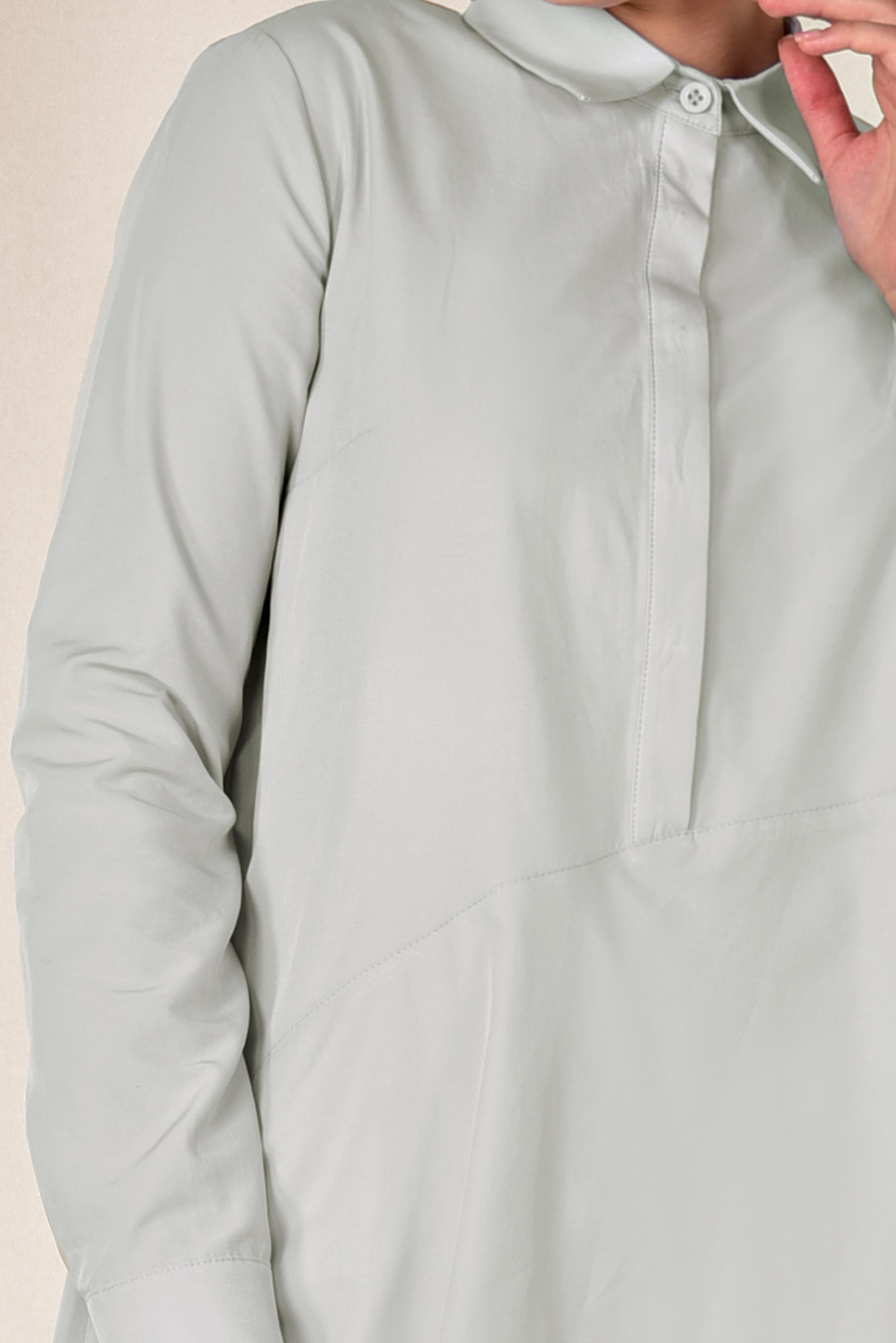 Tesettür giyim GRİ ASİMETRİK KESİM TUNİK 4008