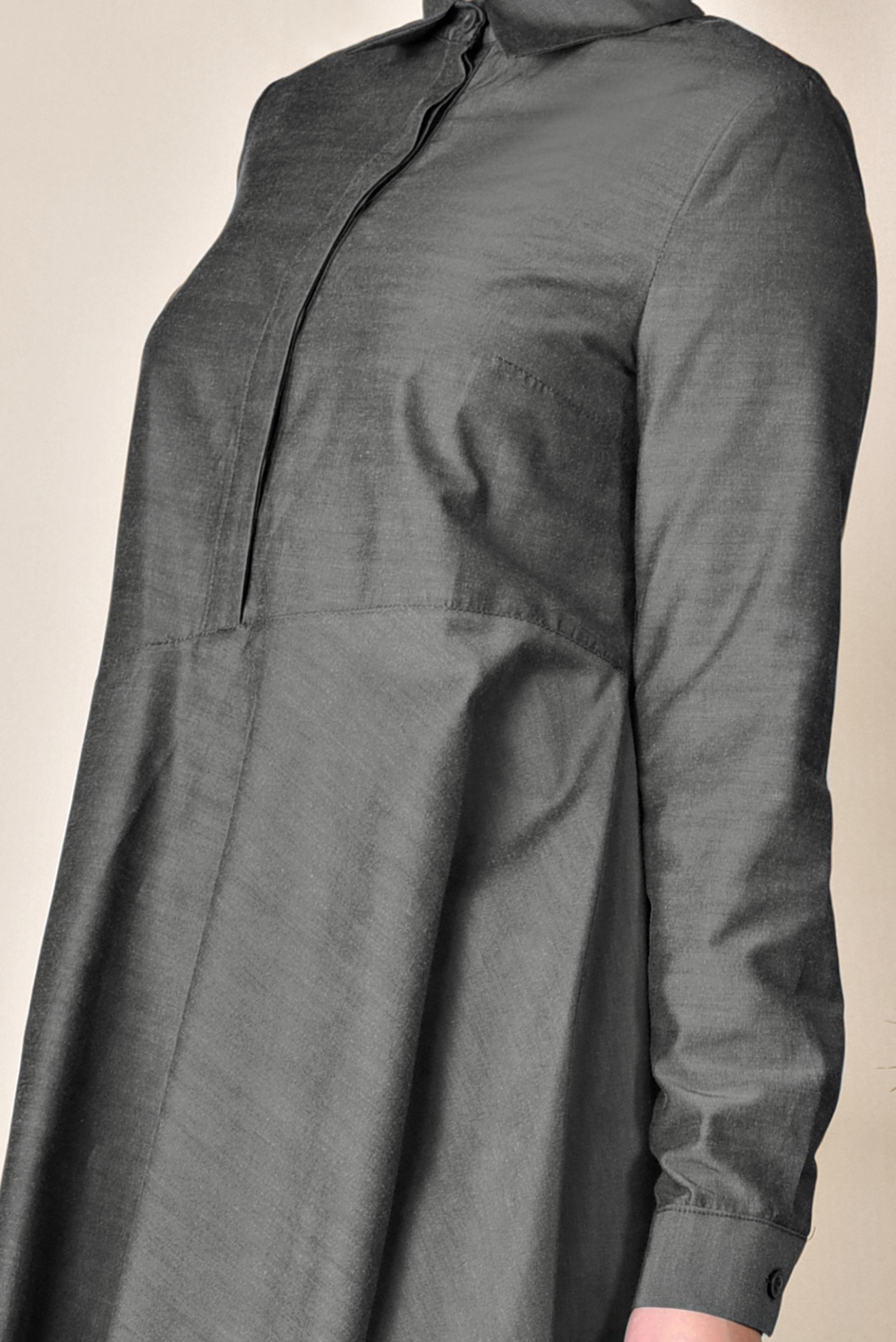 Tesettür giyim GRİ ASİMETRİK KESİM TUNİK 4008