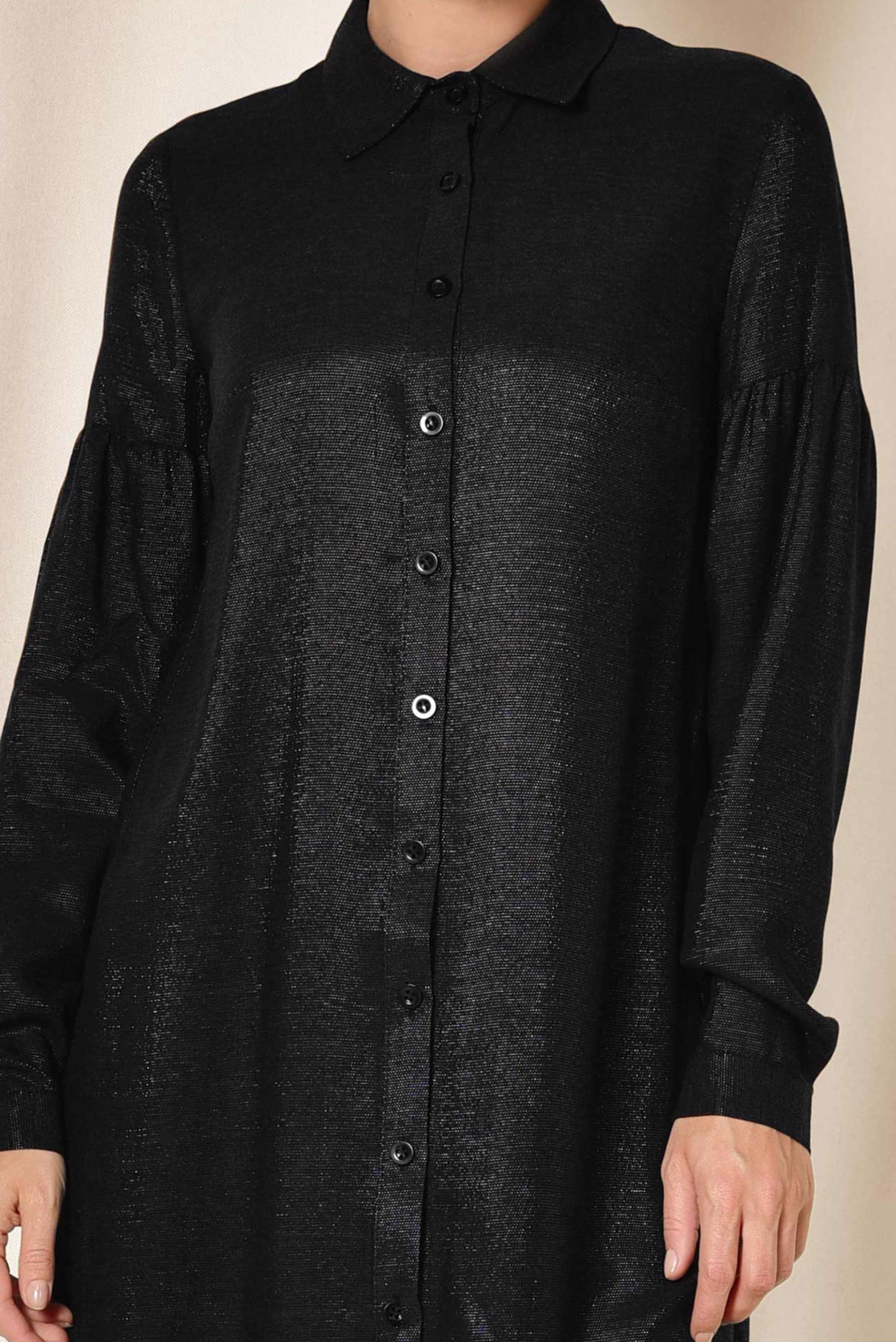 Tesettür giyim SİYAH GÖMLEK TUNİK 4065