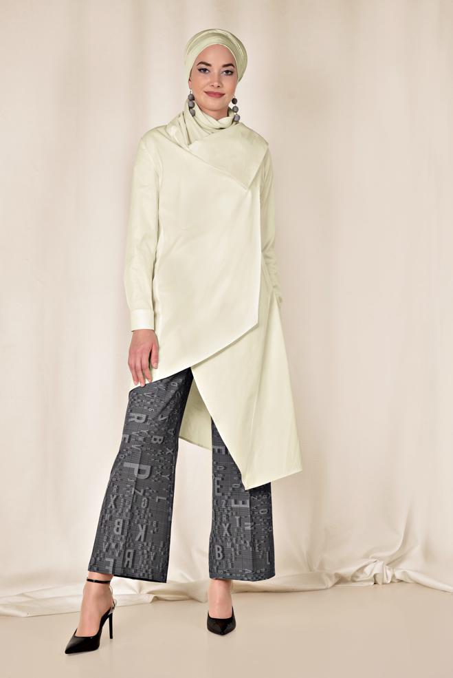 Tesettür giyim  Asimetrik Yorum - ALVİNA