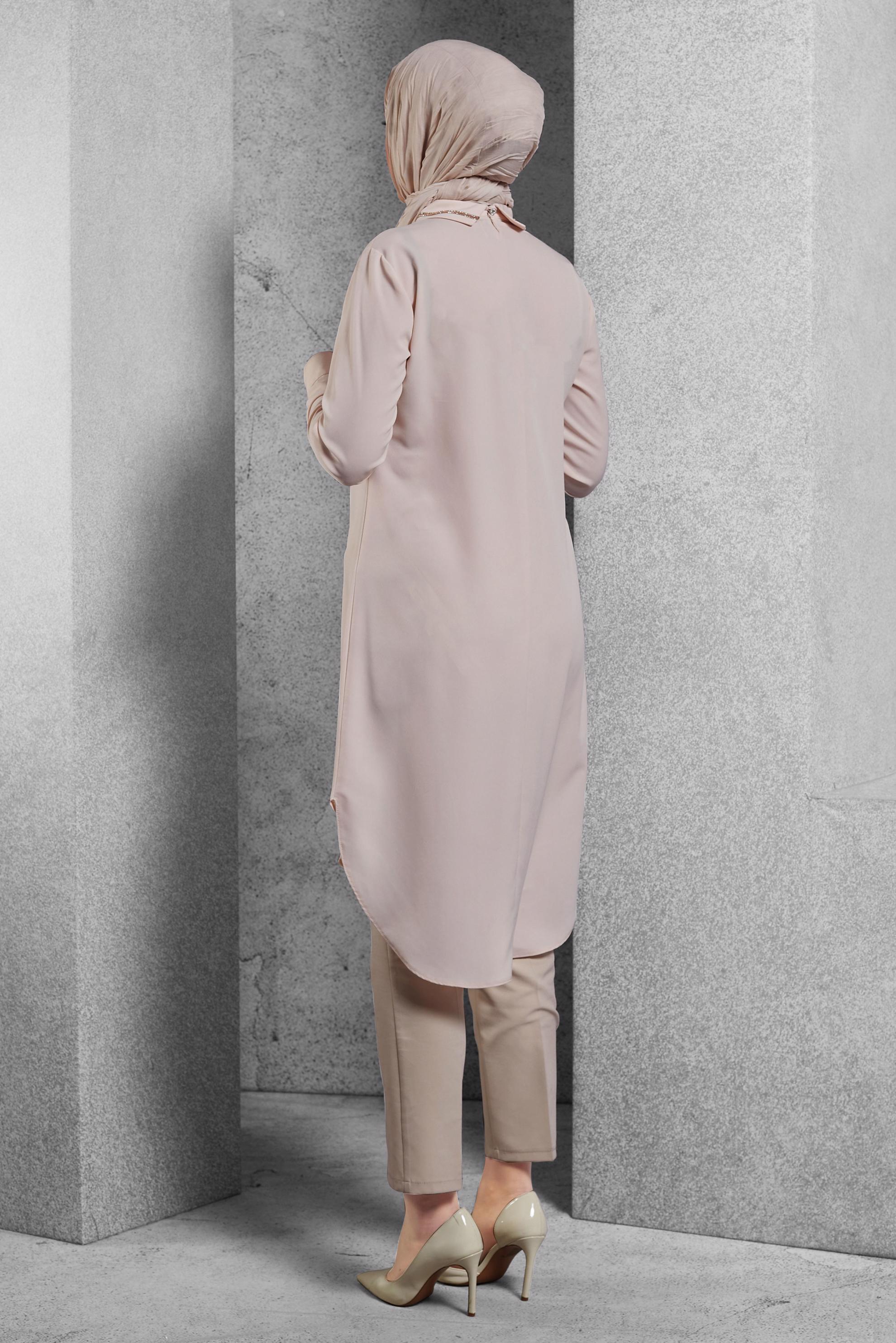 Hijab clothing POWDER GEM EMBROIDERED TUNIC 4161