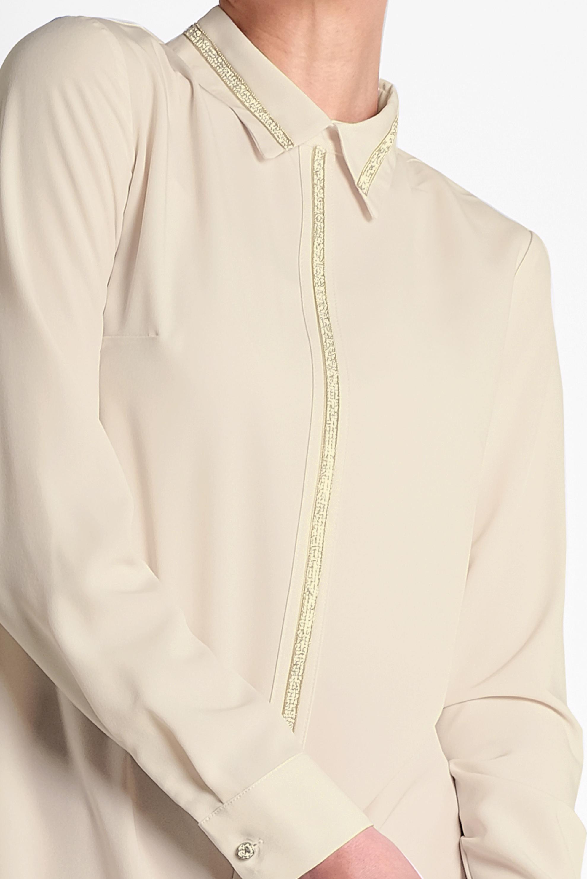 Tesettür giyim EKRU TAŞ İŞLEMELİ TUNİK 4161