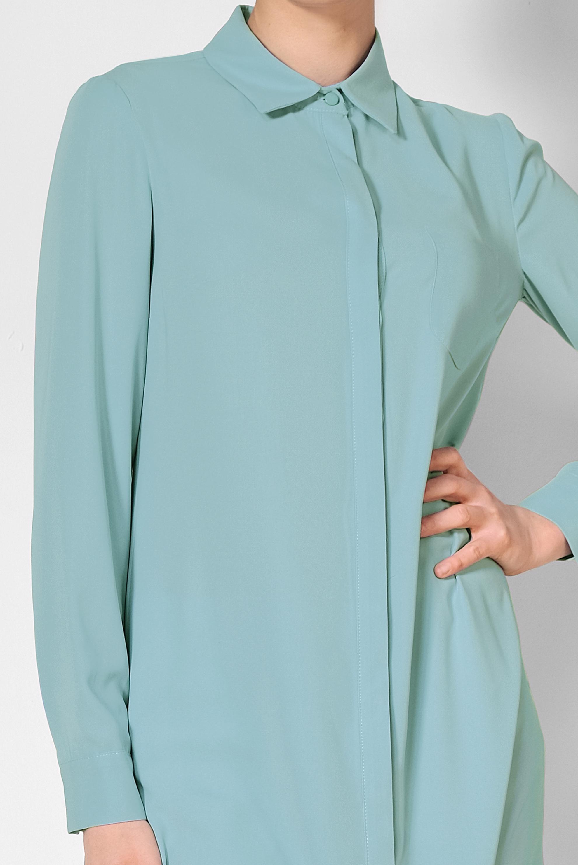 Tesettür giyim MAVİ ERKEK YAKA KLASİK GÖMLEK 4164