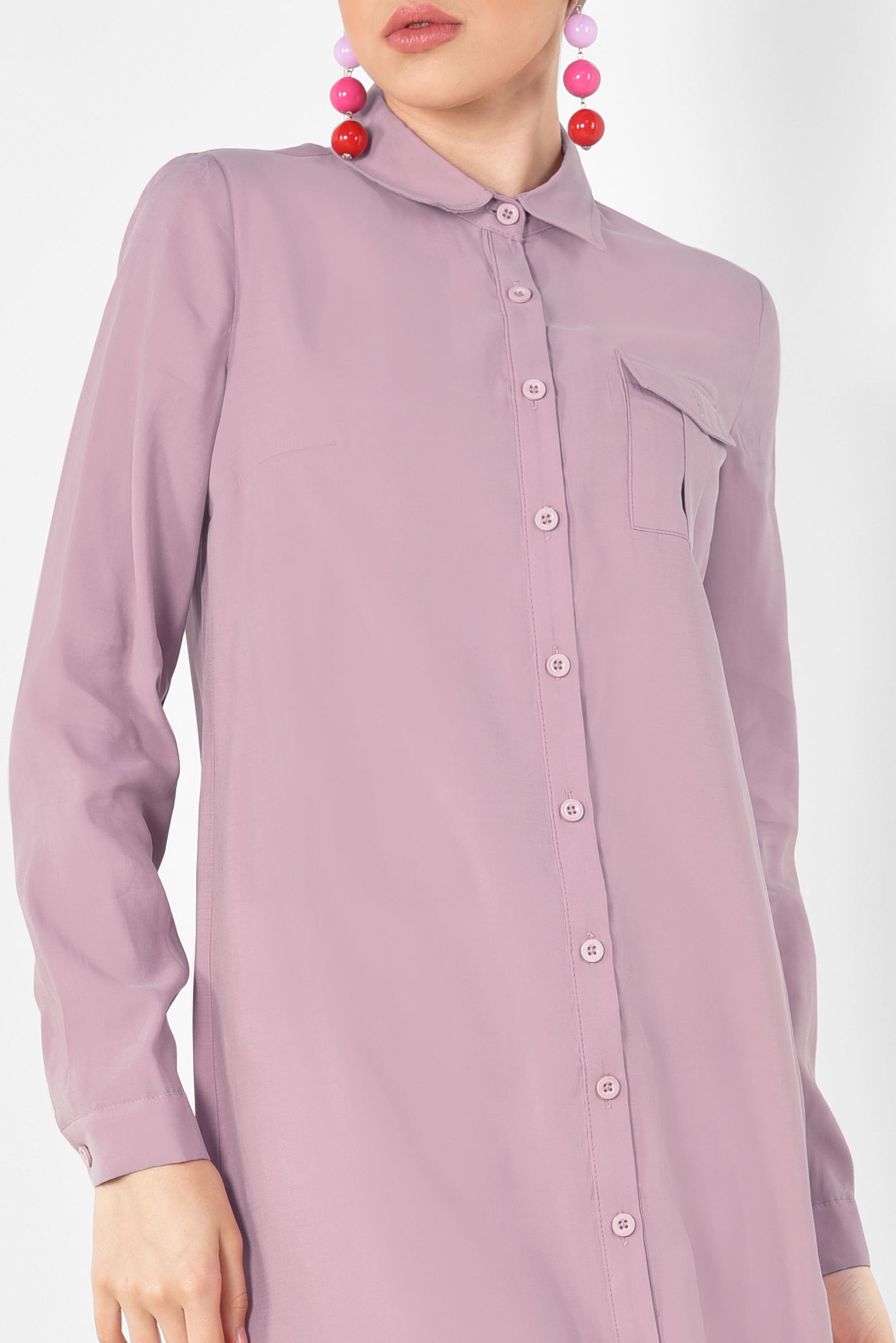 Tesettür giyim PUDRA CEP DETAYLI TUNİK 4175 